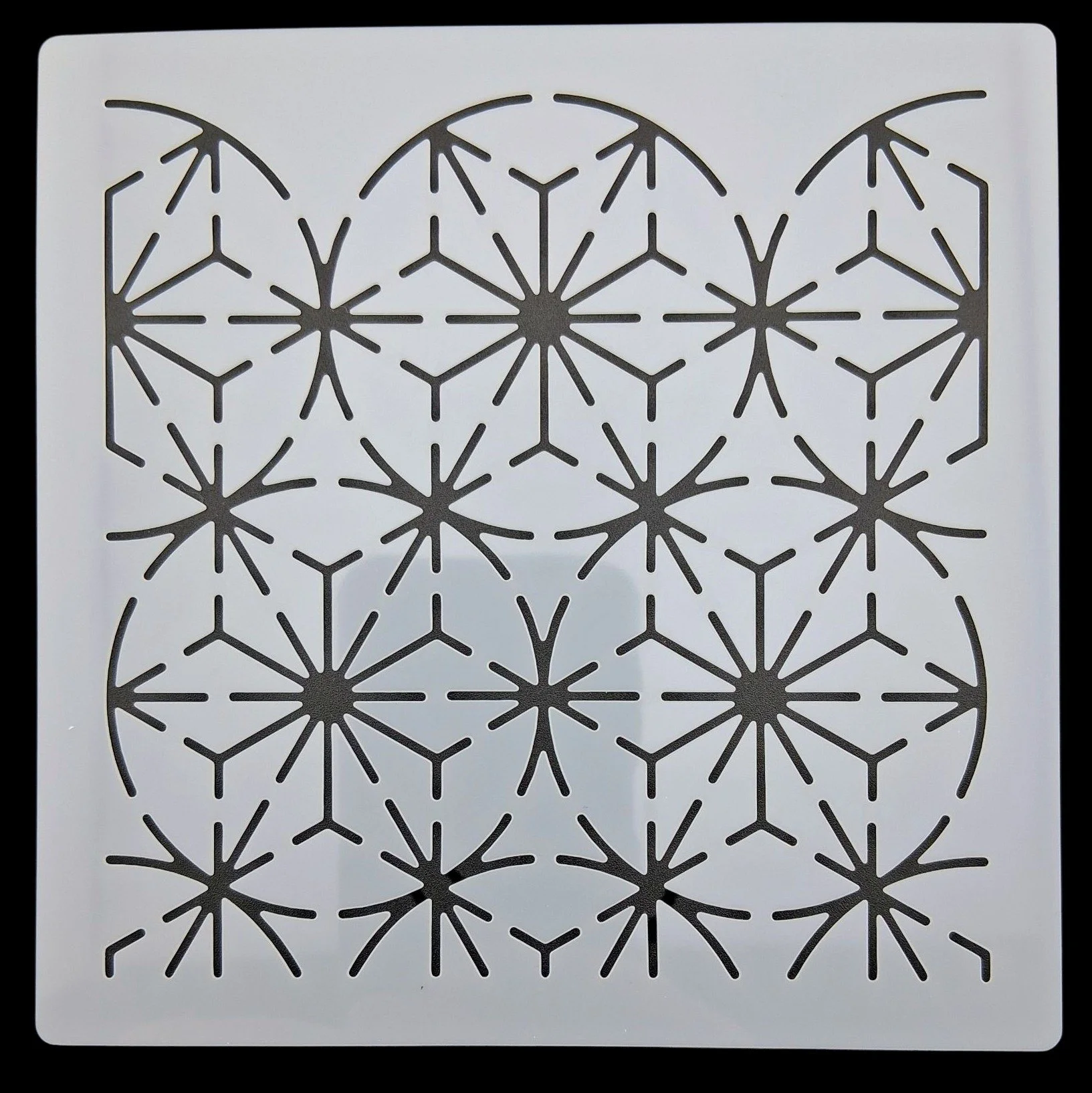 Pochoir carré en plastique pour sashiko square plastic stencil