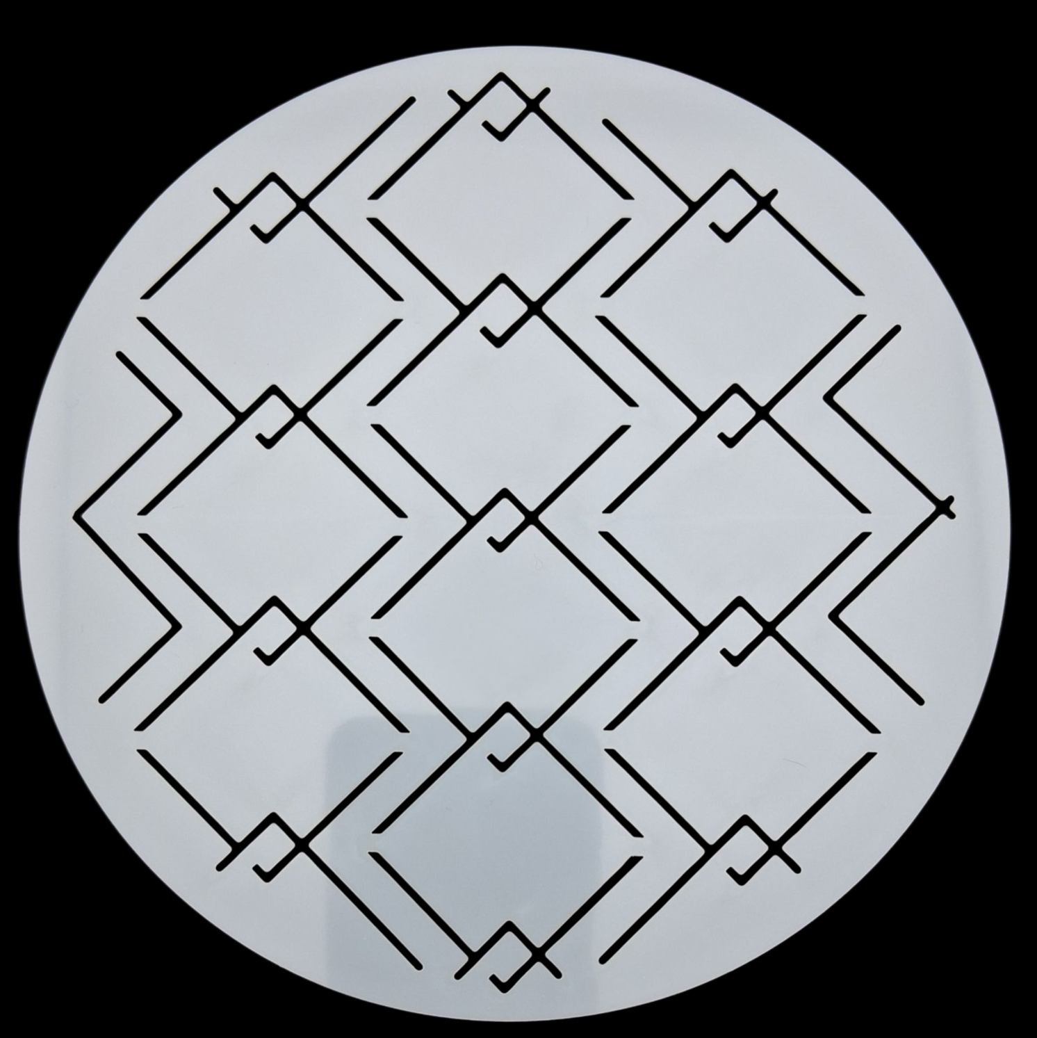 Pochoir rond en plastique pour sashiko round plastic stencil