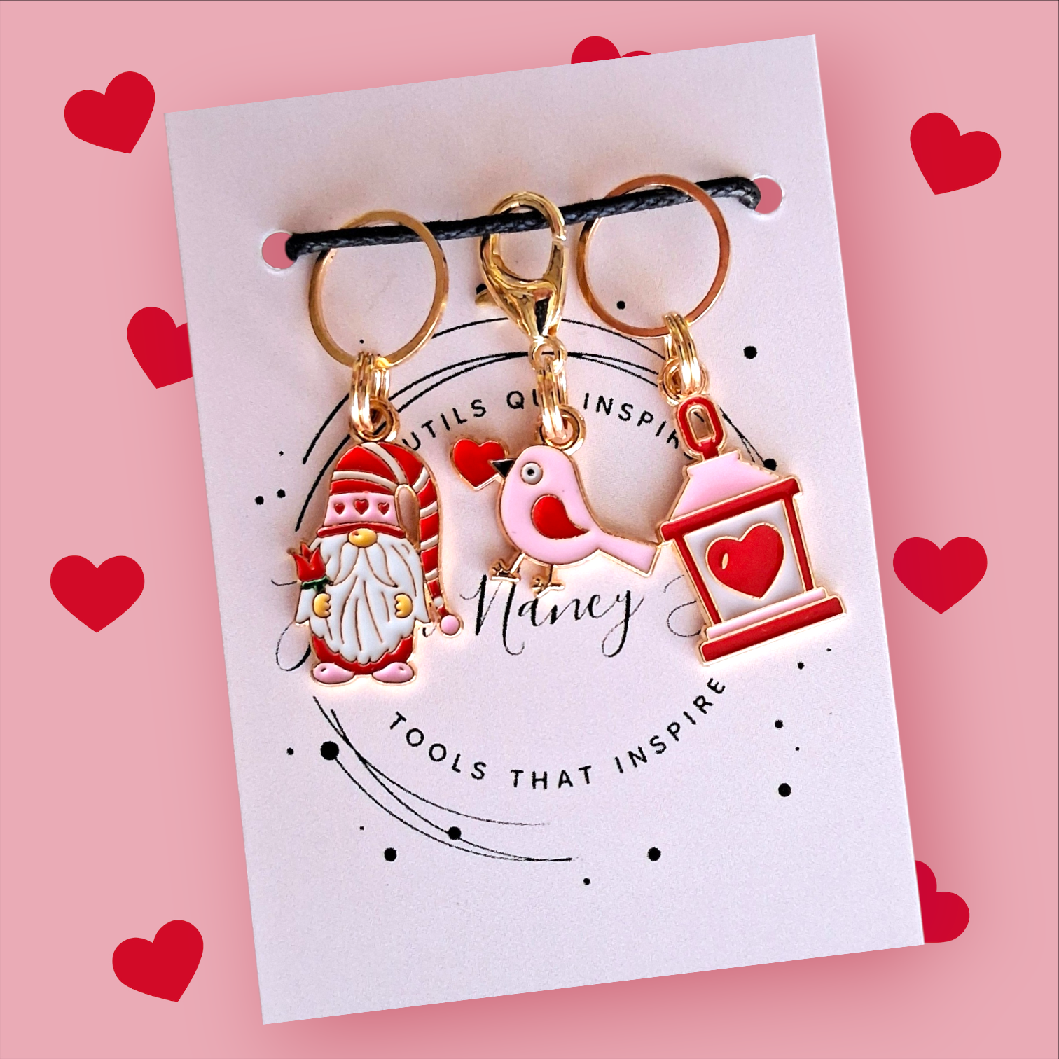 Ensemble de 3 marqueurs émaillés – Édition limitée de Saint-Valentin