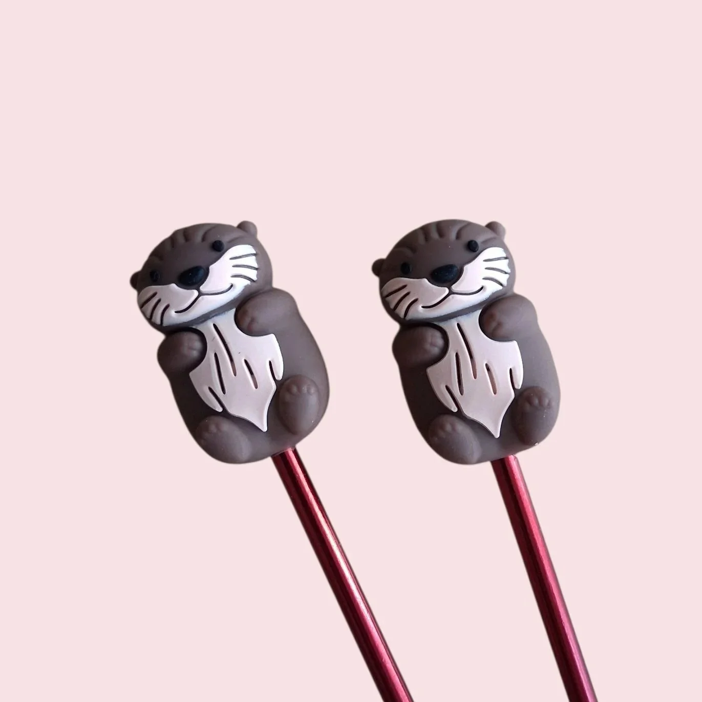 Embouts en silicone 3D pour aiguilles à tricoter loutre
