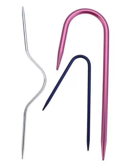 Aiguilles à torsades en aluminium