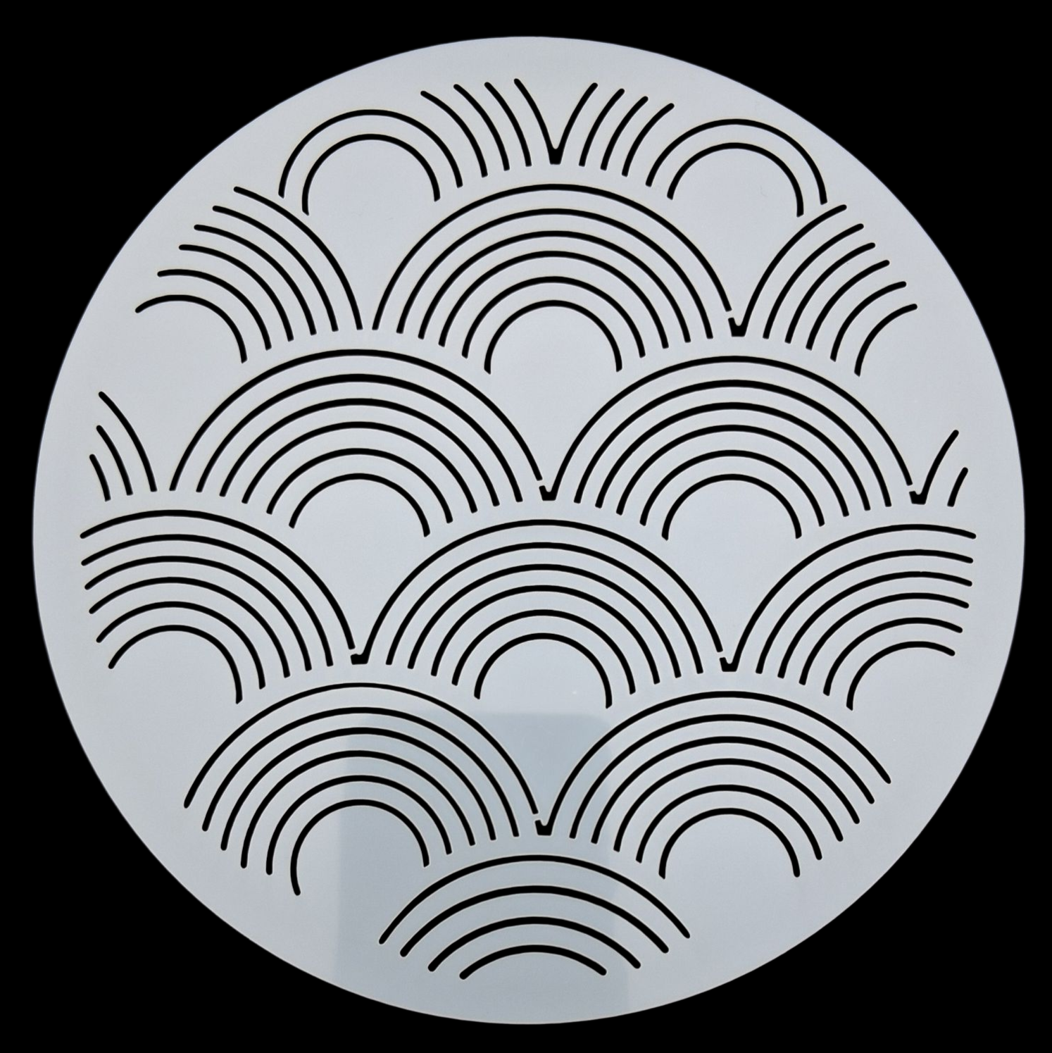 Pochoir rond en plastique pour sashiko round plastic stencil