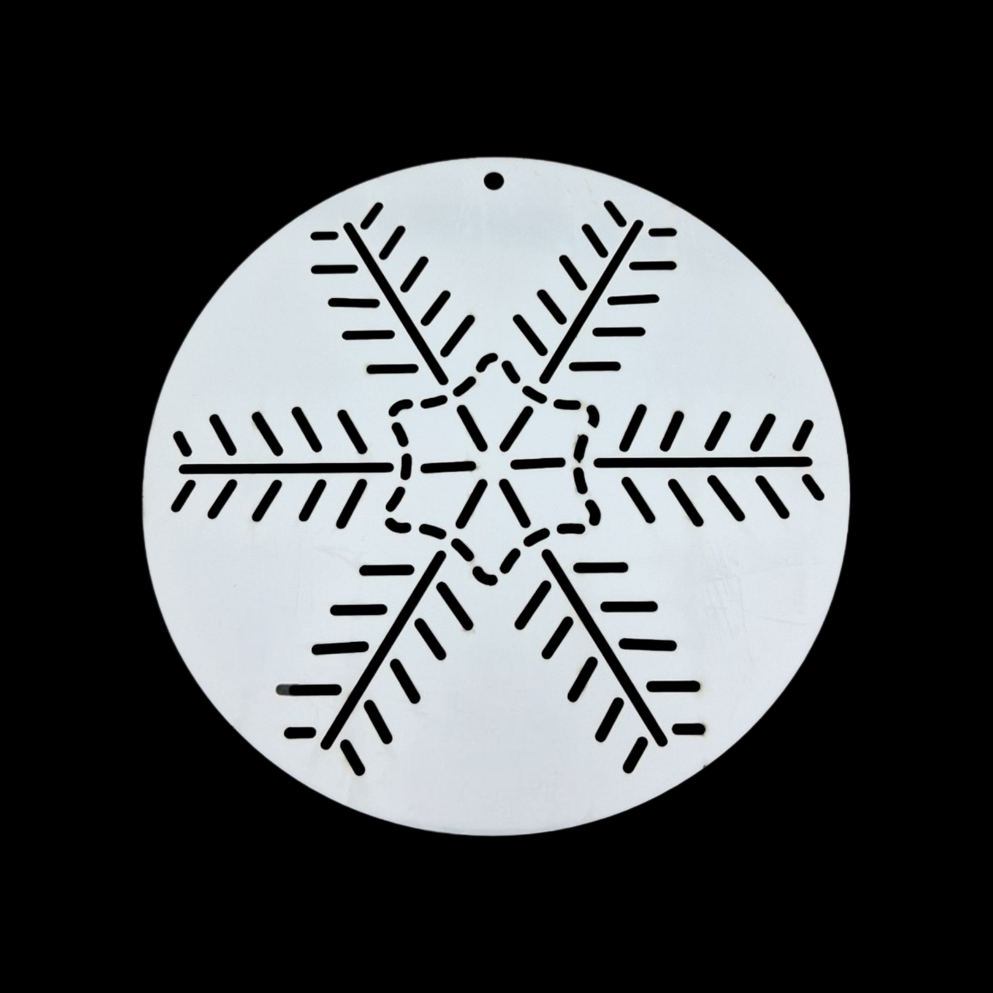 Pochoir rond de flocon de neige en plastique pour sashiko round snowflake plastic stencil