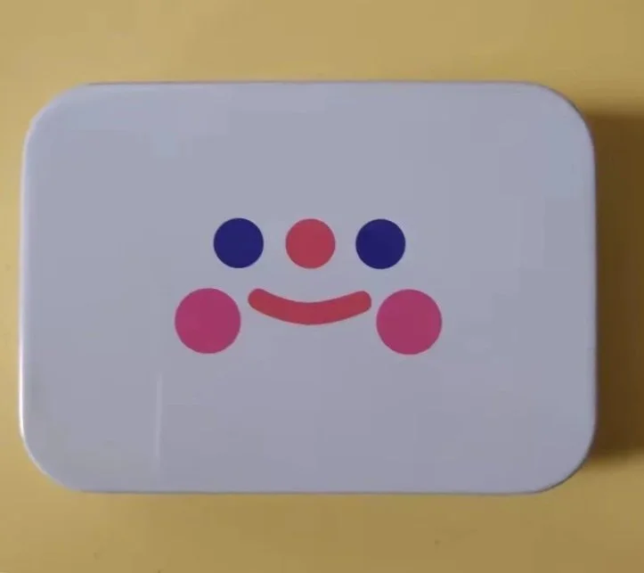 Boîte métallique compacte à charnière Bonhomme de neige Snowman tin box