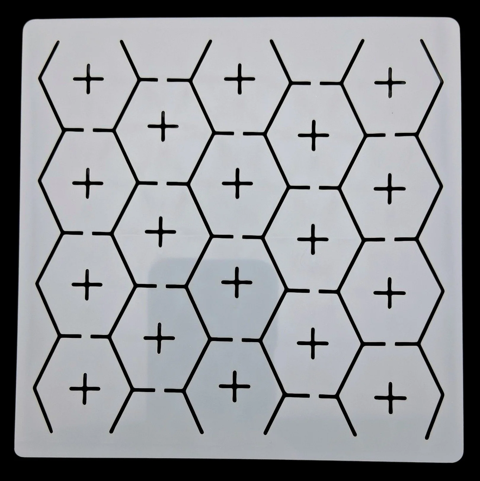 Pochoir carré en plastique pour sashiko square plastic stencil