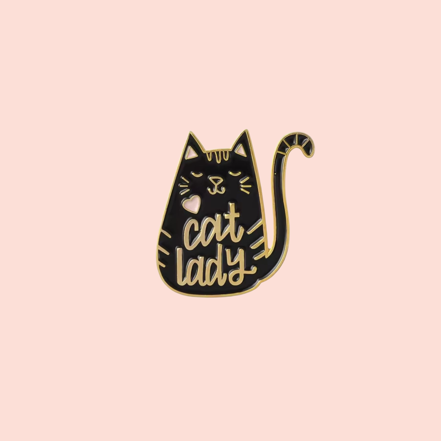 Épinglette émaillée chat Cat lady