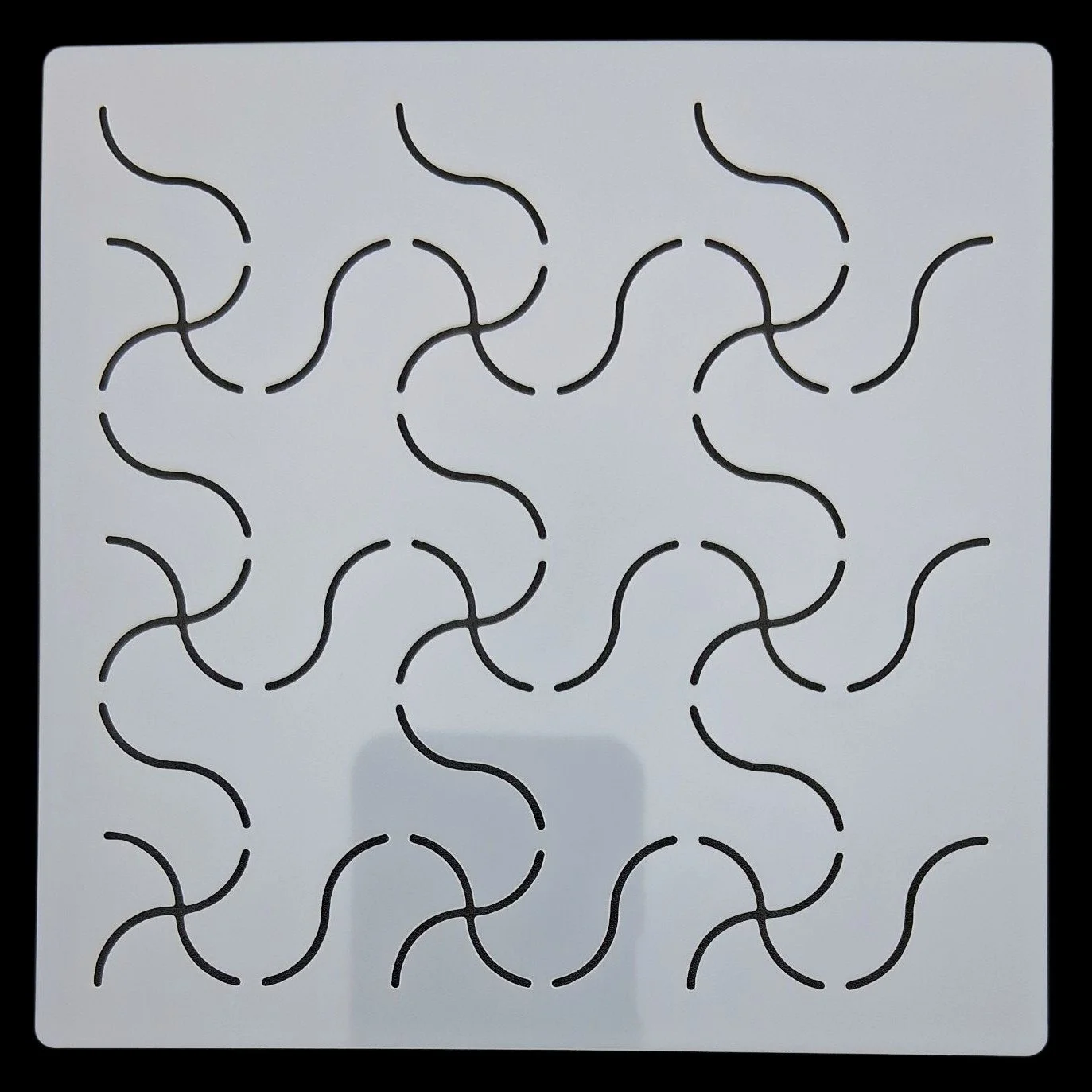 Pochoir carré en plastique pour sashiko square plastic stencil