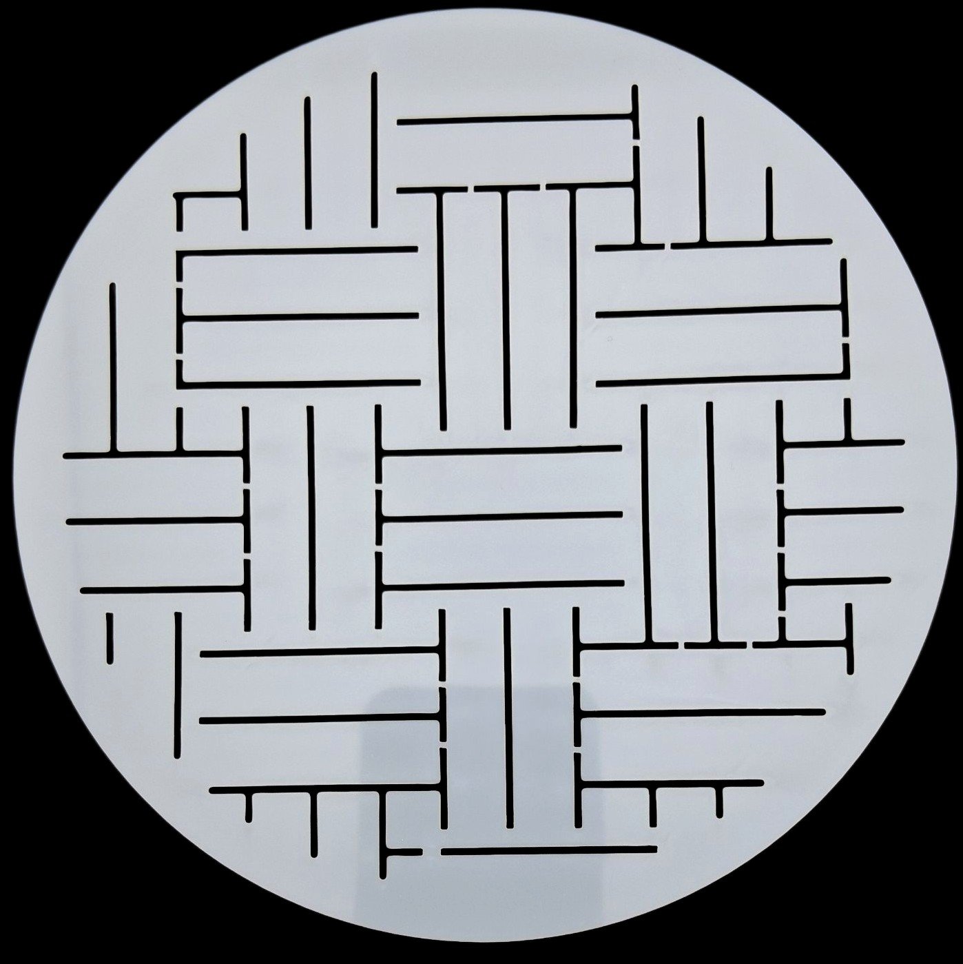 Pochoir rond en plastique pour sashiko round plastic stencil