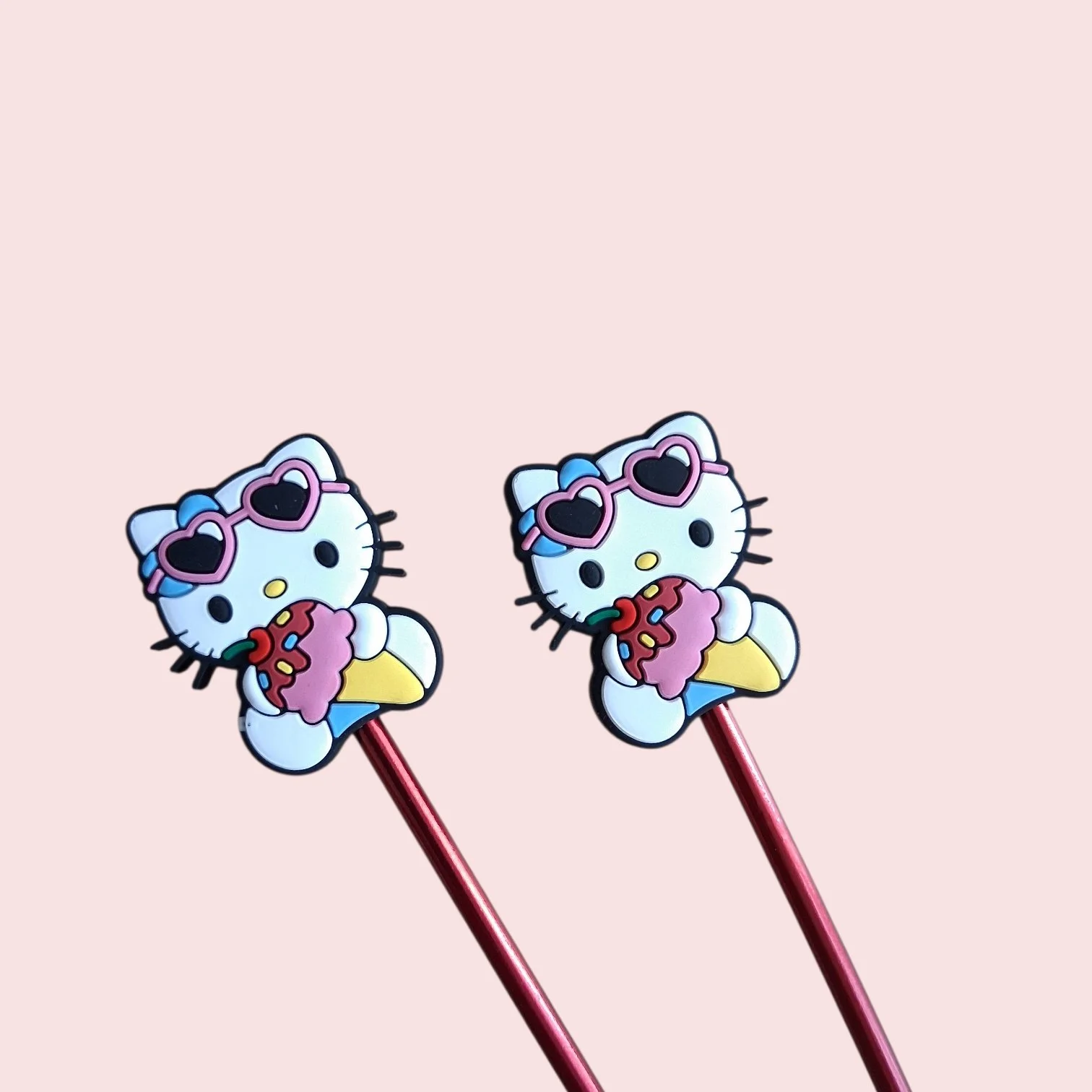 Embouts en silicone pour aiguilles à tricoter Hello Kitty