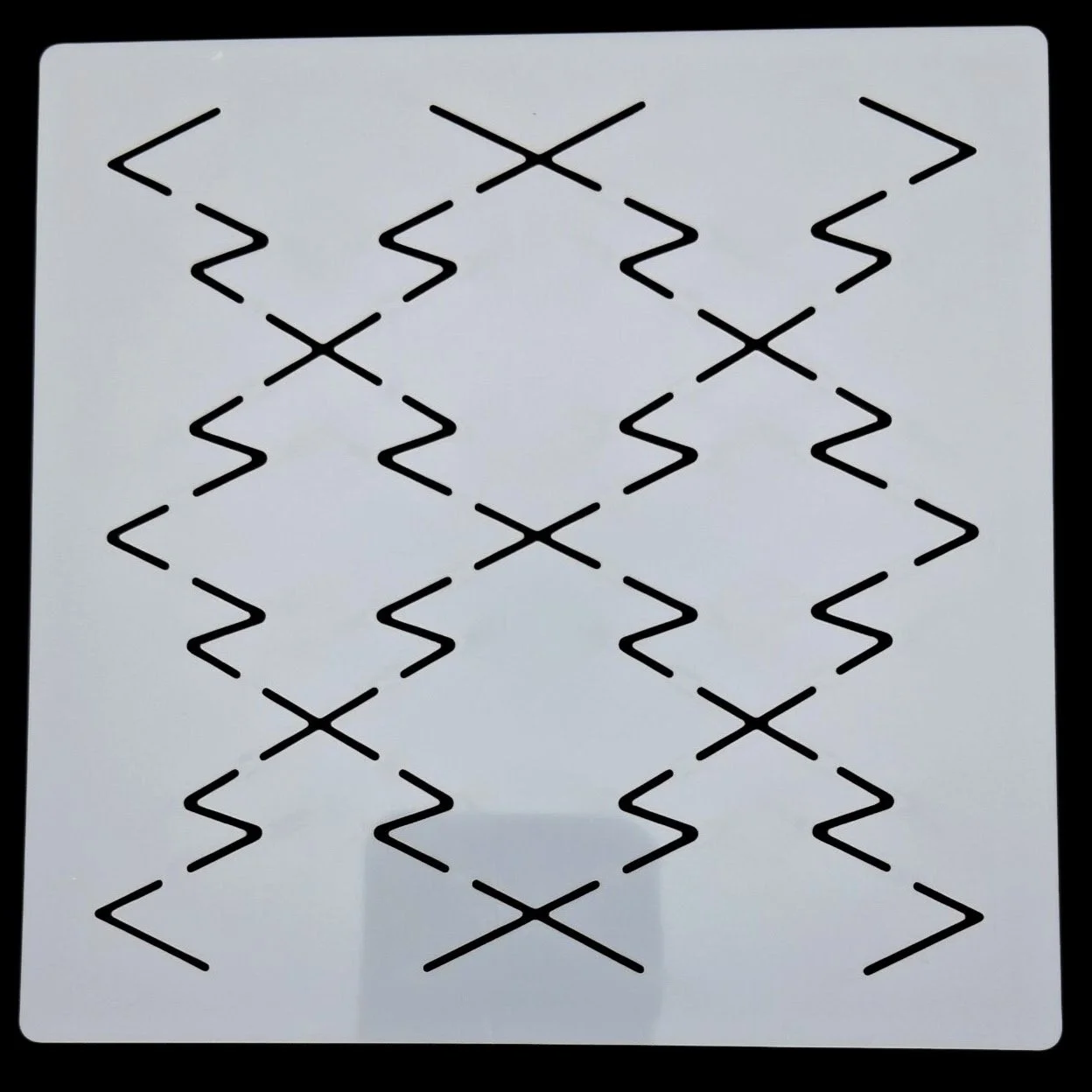 Pochoir carré en plastique pour sashiko square plastic stencil