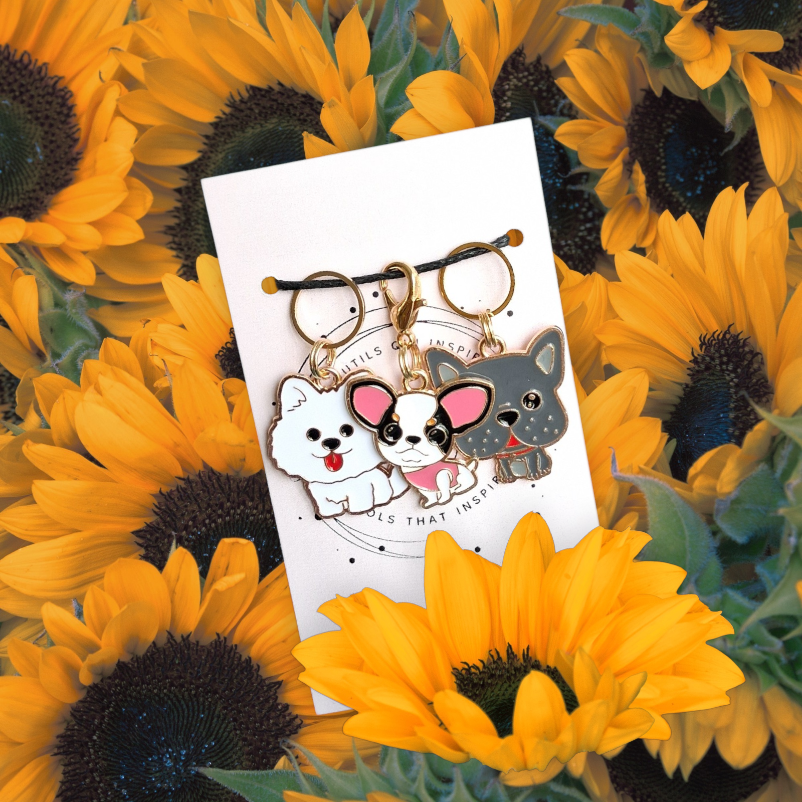 Marqueurs de mailles chiens adorables