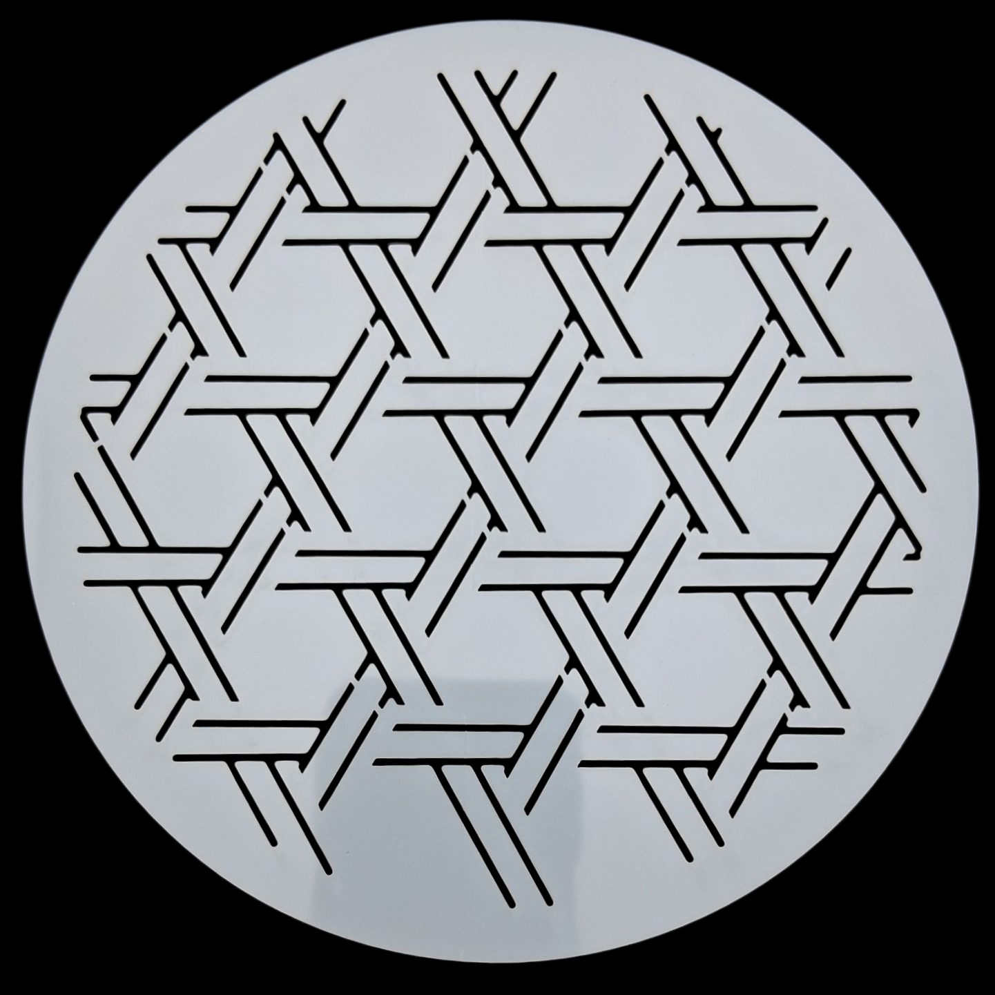 Pochoir rond en plastique pour sashiko round plastic stencil