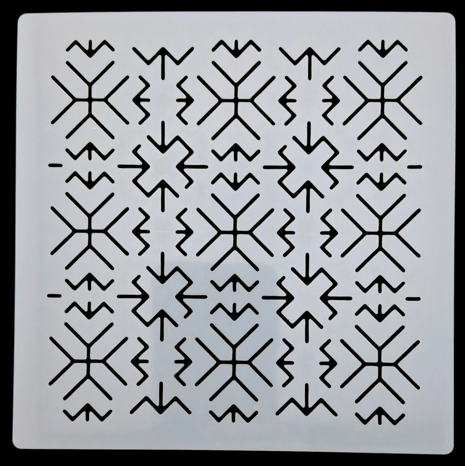 Pochoir carré en plastique pour sashiko square plastic stencil