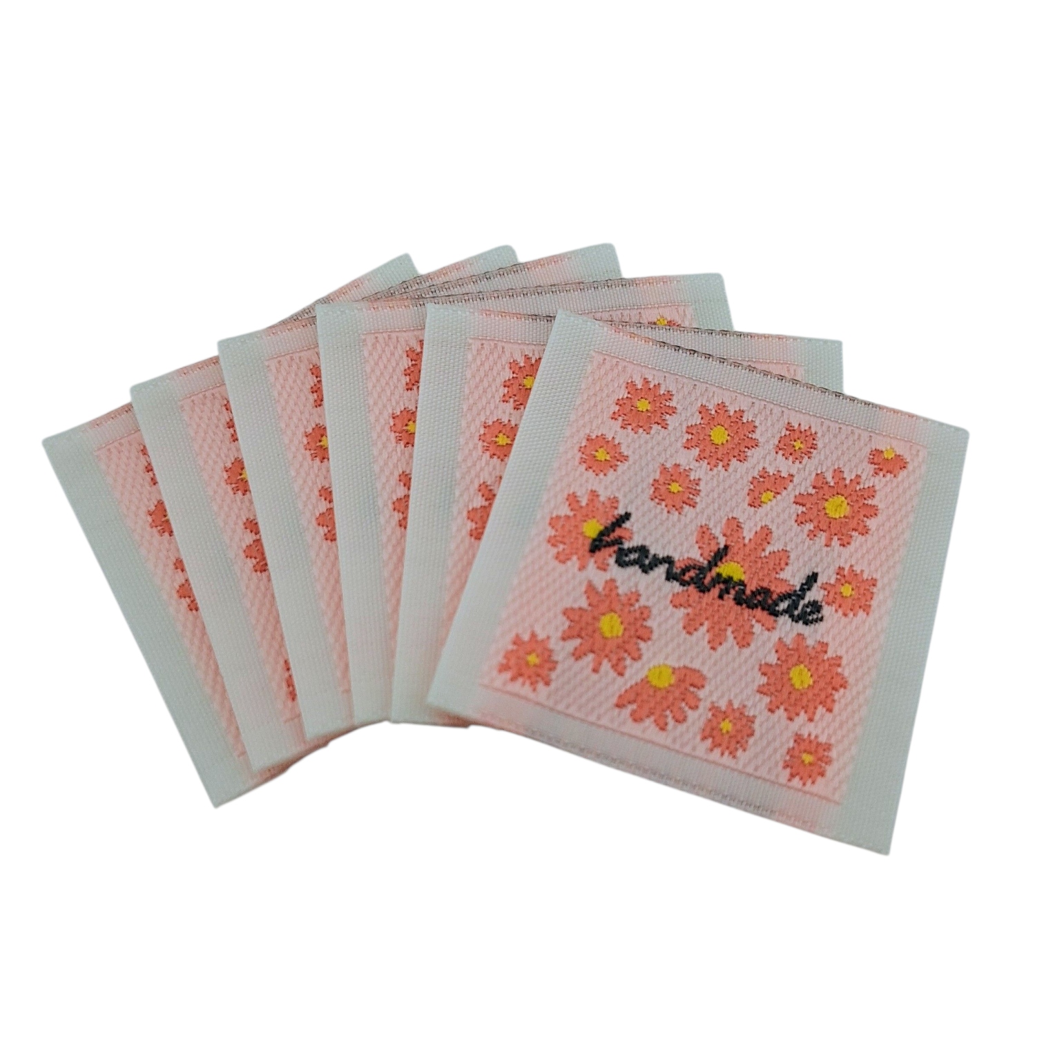 Étiquettes en tissu à fleurs flowers fabric labels