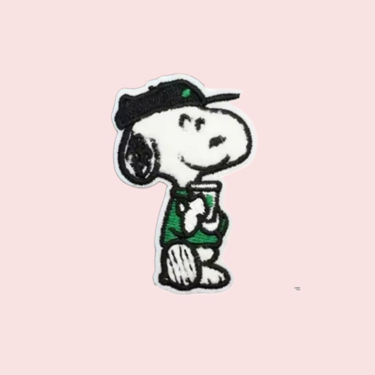 Écusson à coudre ou à repasser Snoopy barista