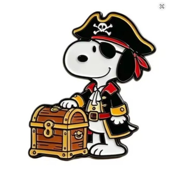 Épinglette émaillée Snoopy pirate