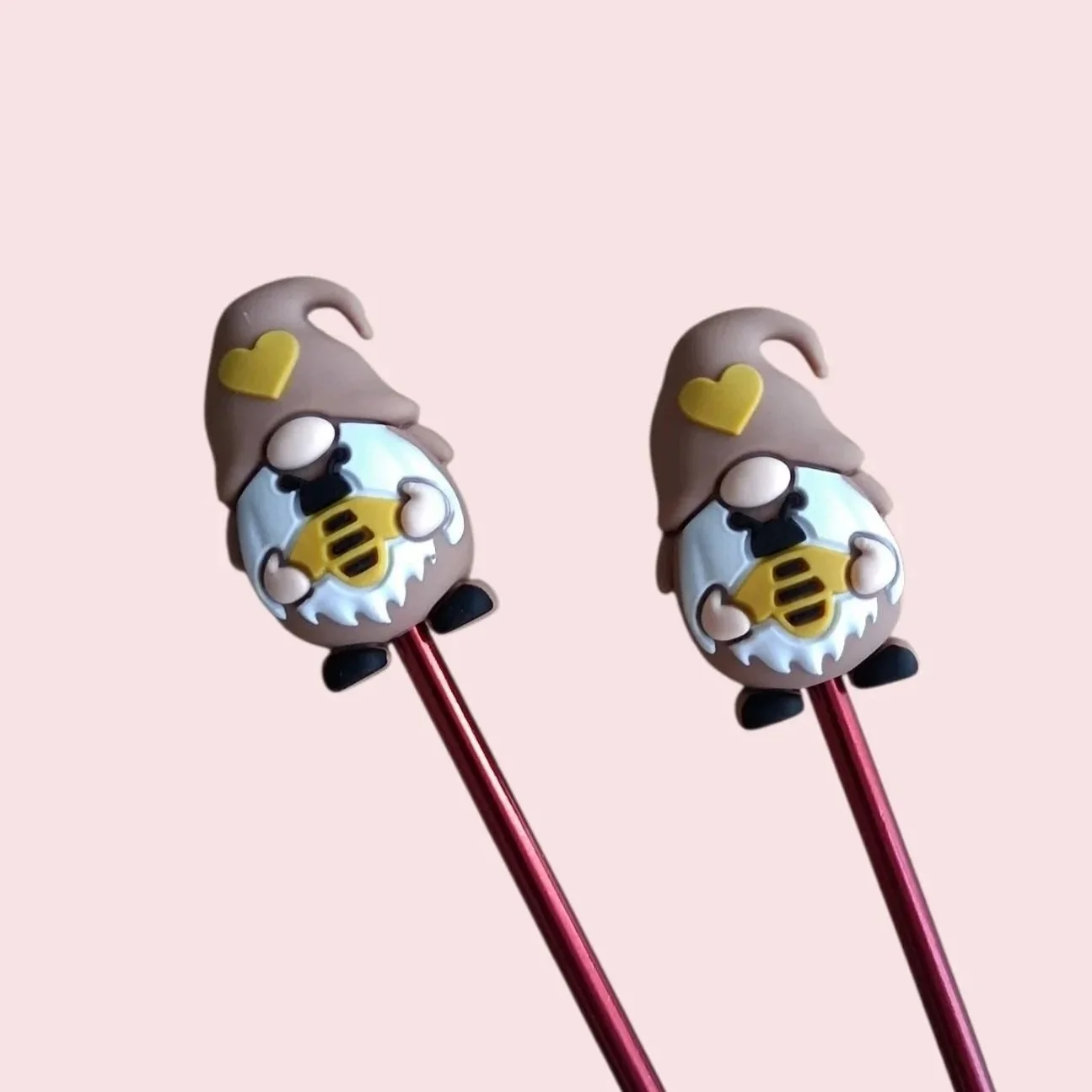Embouts en silicone 3D pour aiguilles à tricoter gnome abeille