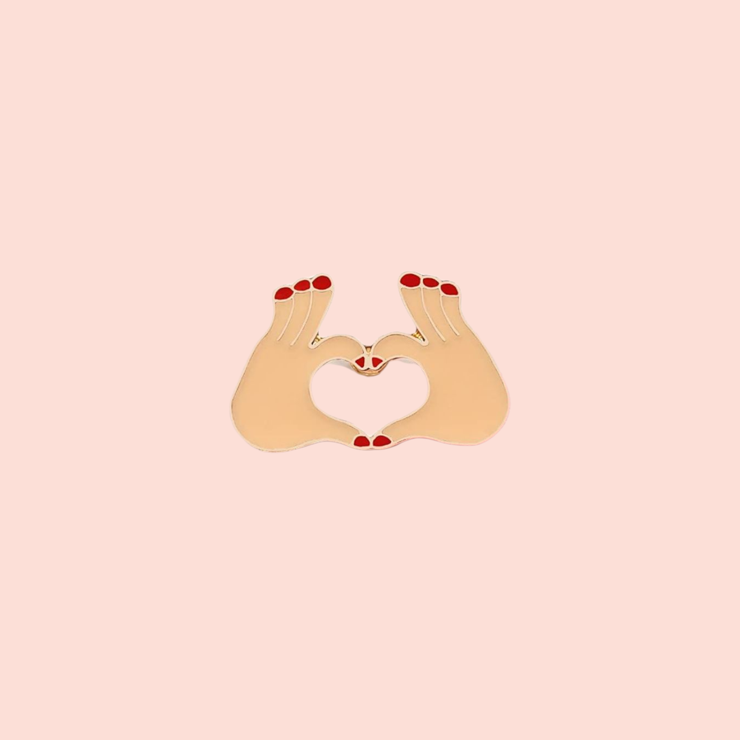 Épinglette émaillée support émotionnel Hands heart pin