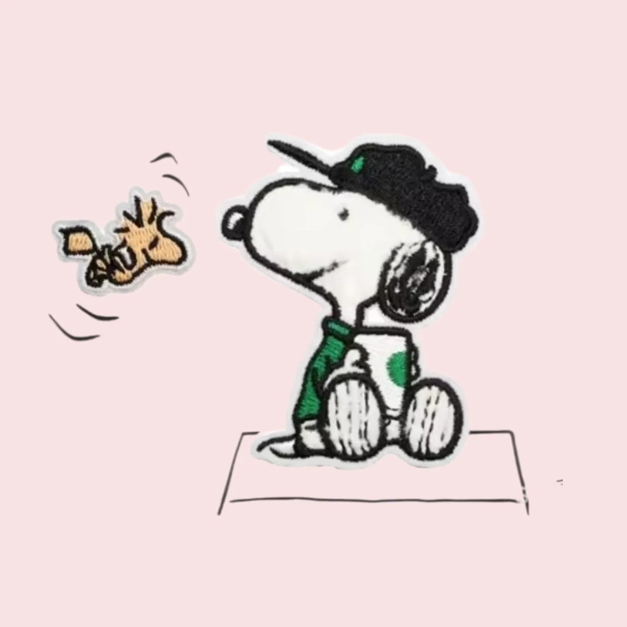 Écusson à coudre ou à repasser Snoopy barista