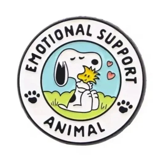 Épinglette émaillée Snoopy Emotional support animal