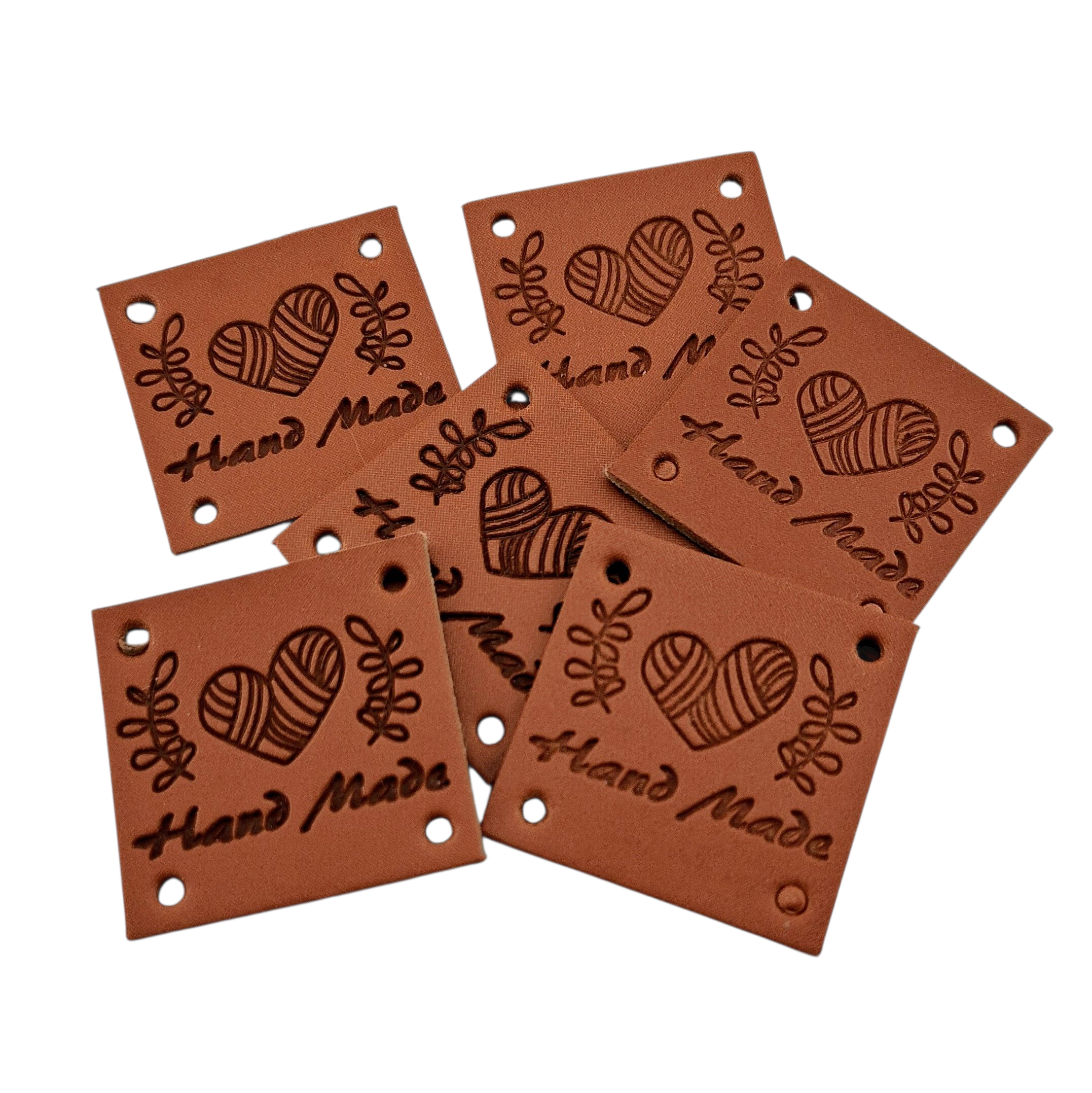 Étiquettes faux cuir Hand Made imitation leather labels