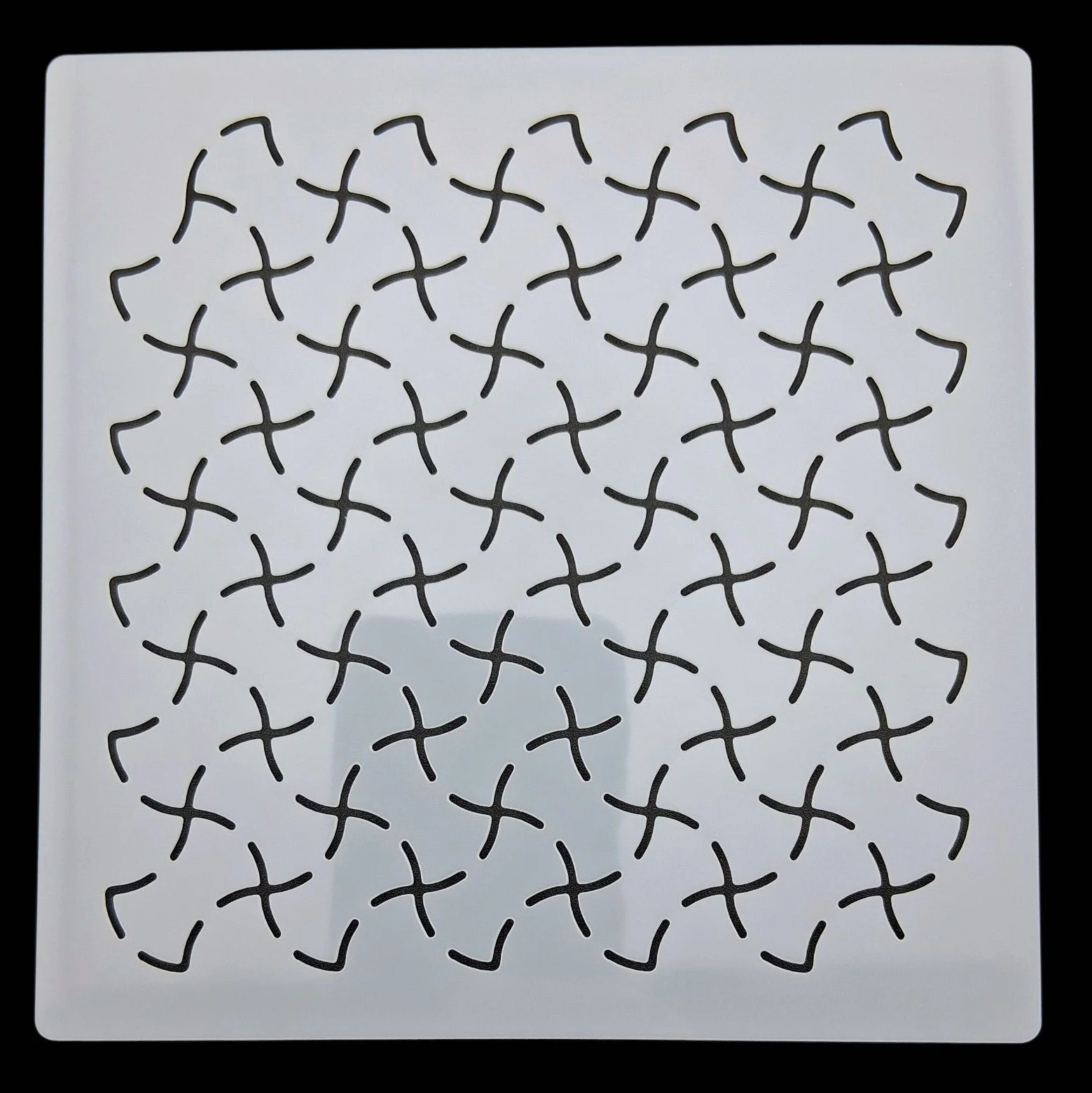 Pochoir carré en plastique pour sashiko square plastic stencil
