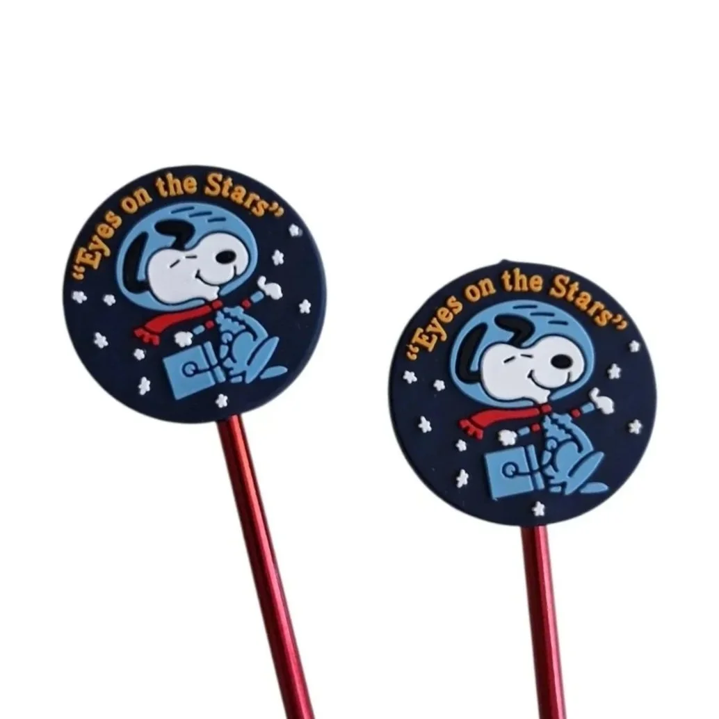 Embouts protecteurs en silicone pour aiguilles à tricoter Snoopy Eyes on the stars