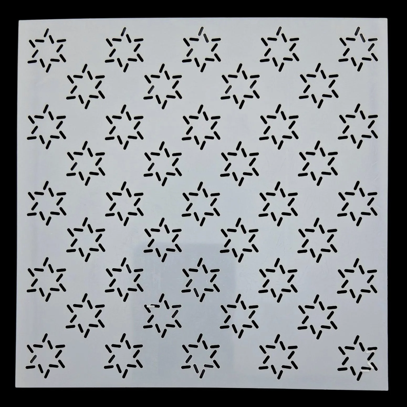 Pochoir carré en plastique pour sashiko square plastic stencil