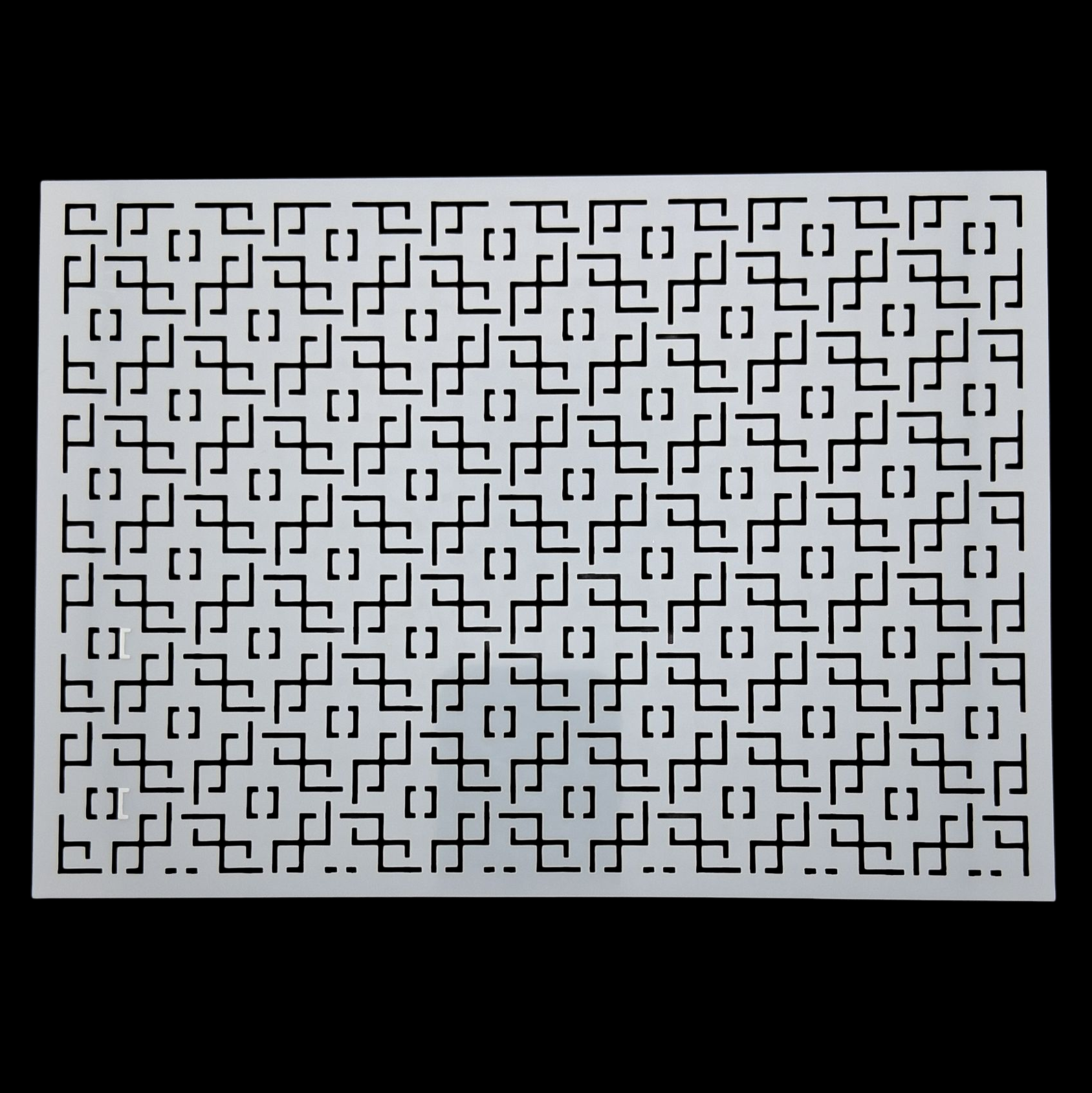 Pochoir en plastique rectangle à sashiko  plastic stencil