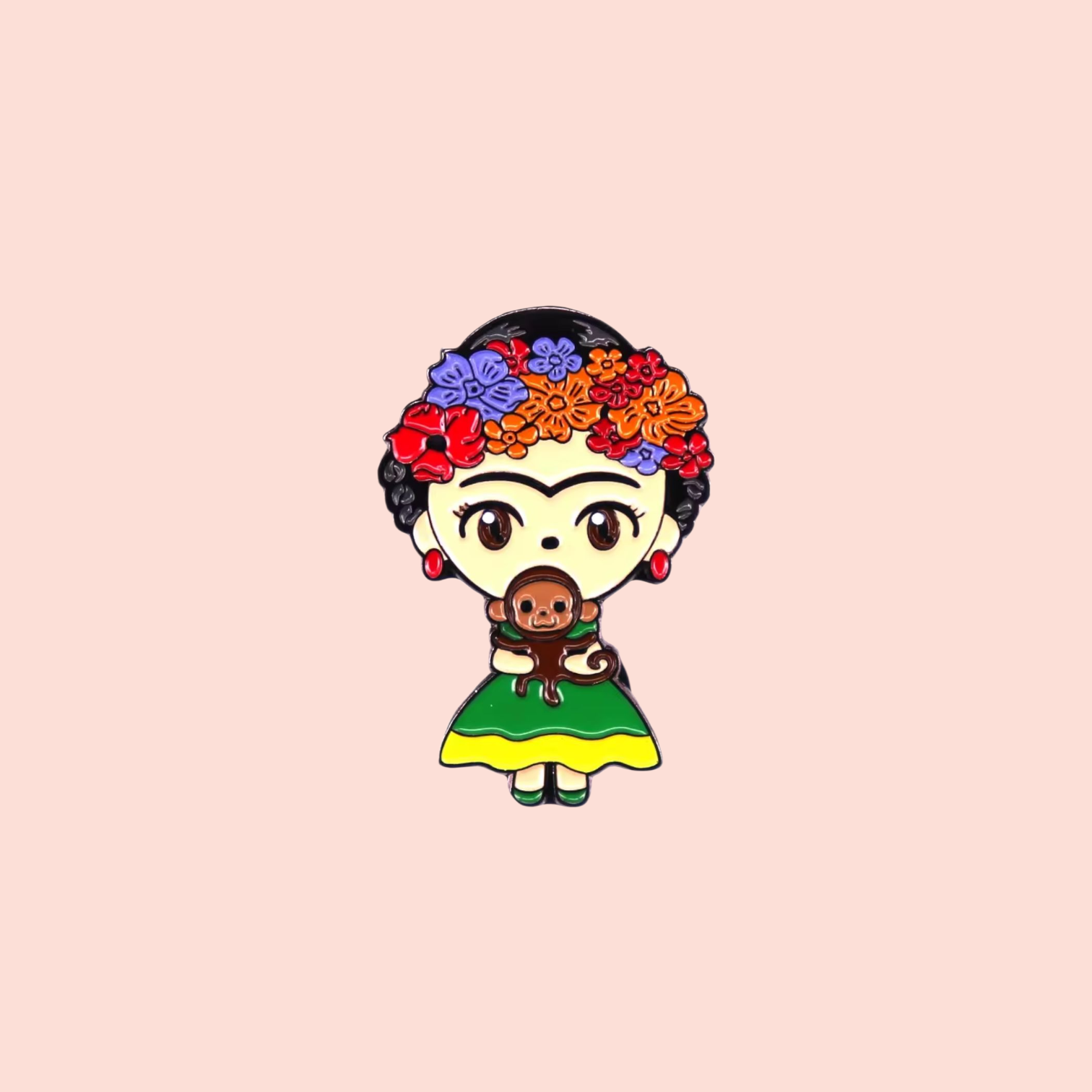 Épinglette émaillée féministe Frida