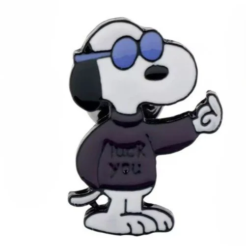 Épinglette émaillée Snoopy f*ck you