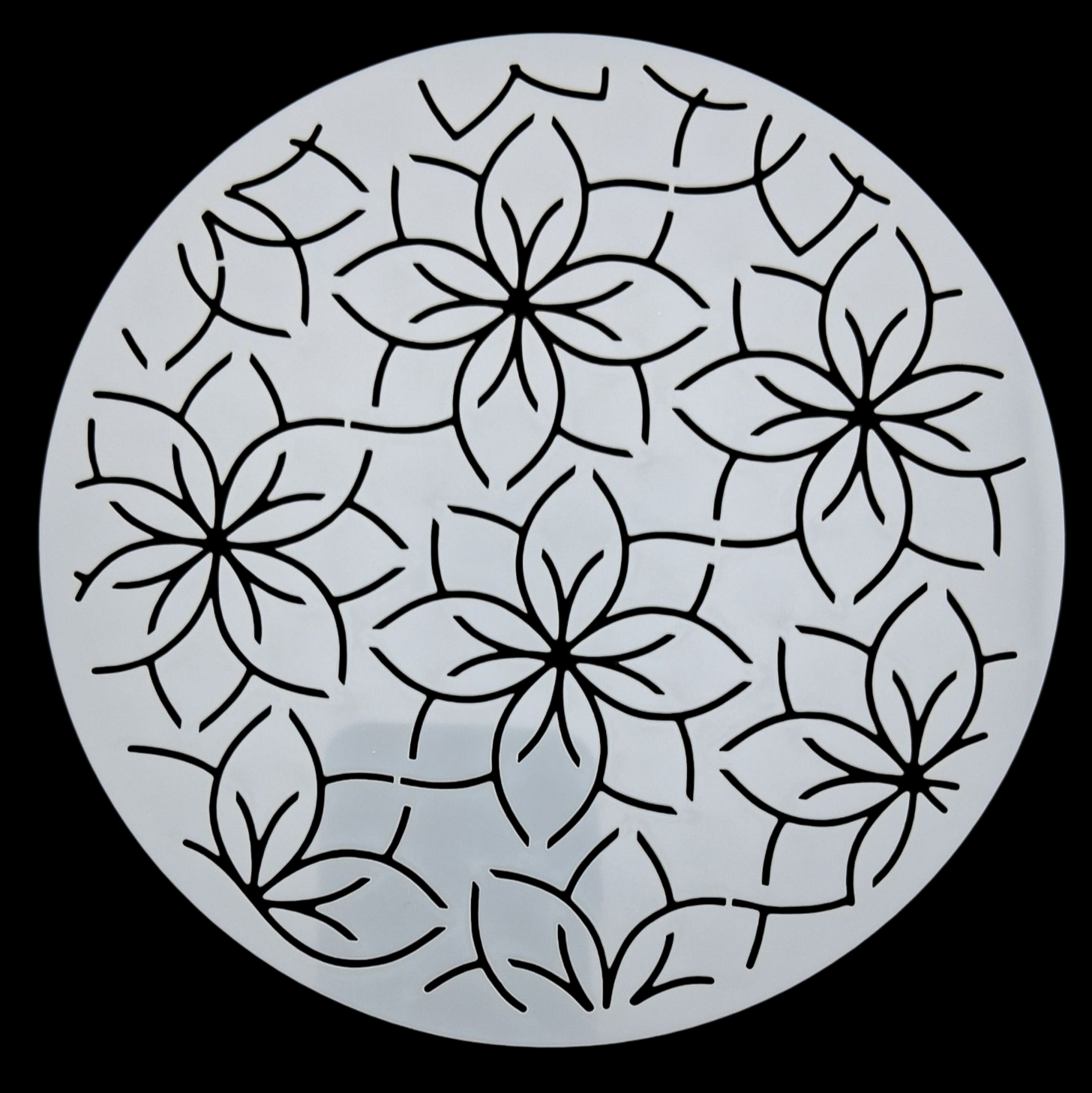 Pochoir rond en plastique pour sashiko round plastic stencil