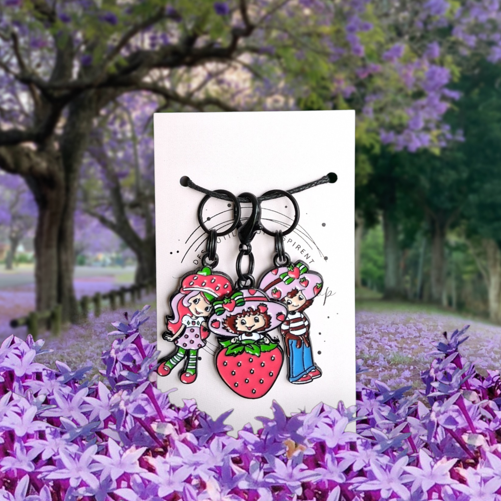 Marqueurs de mailles émaillés Fraisinette