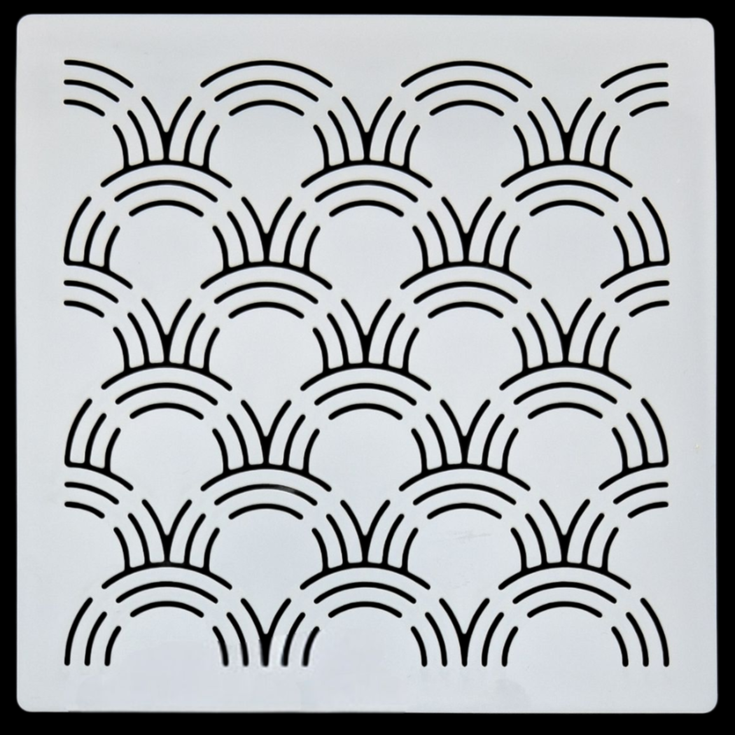 Pochoir carré en plastique pour sashiko square plastic stencil