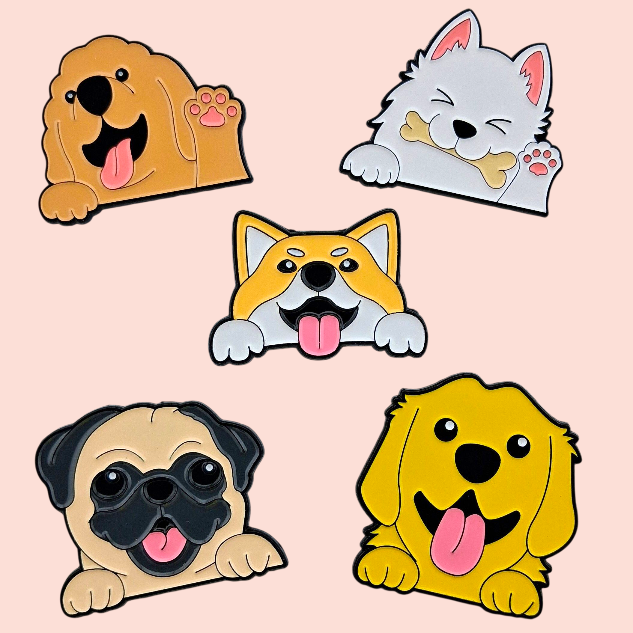 Aimant à aiguilles chien golden retriever samoyed corgi pug needle minder