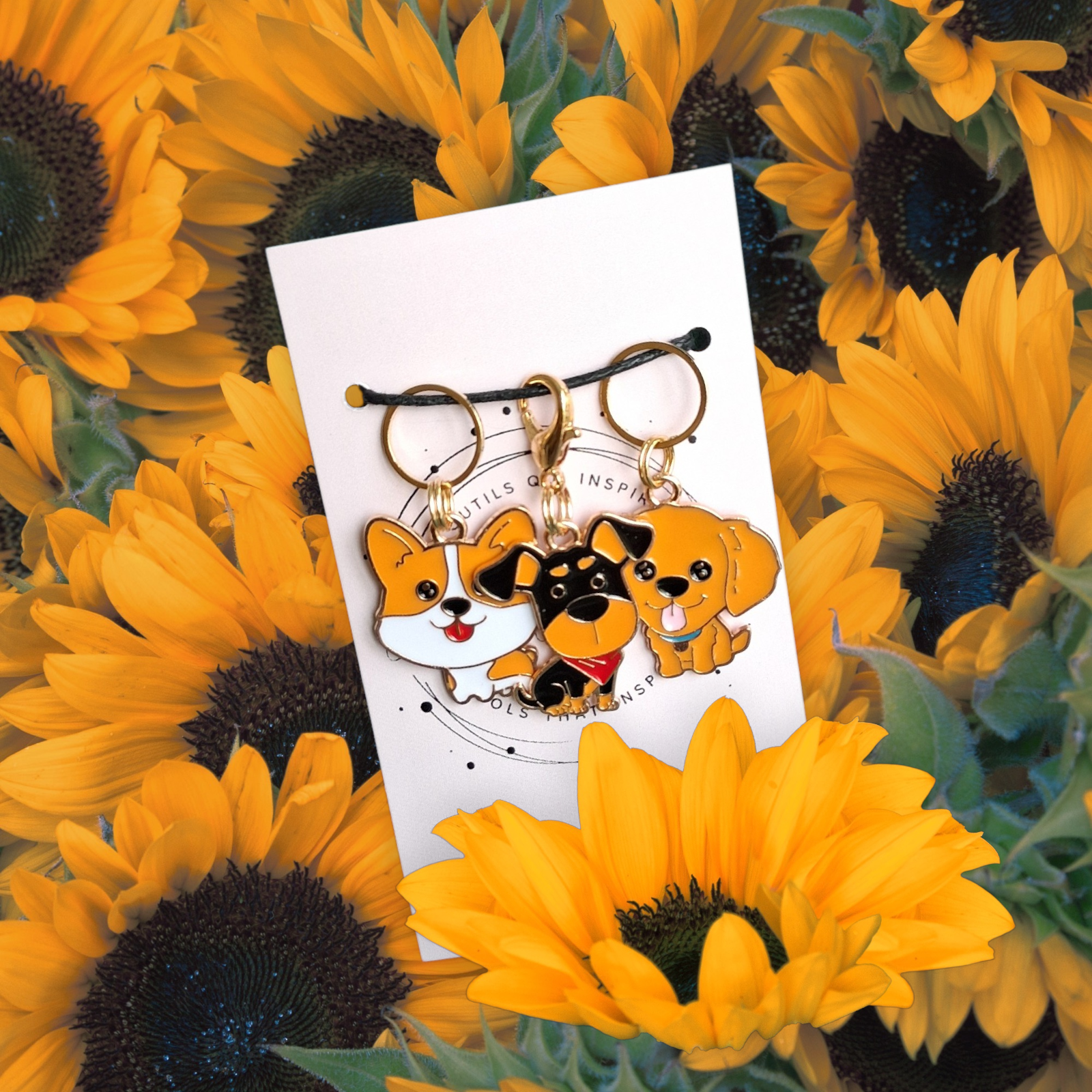 Marqueurs de mailles chiens adorables