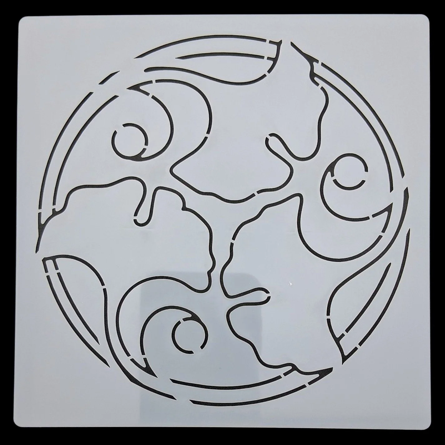 Pochoir carré en plastique pour sashiko square plastic stencil