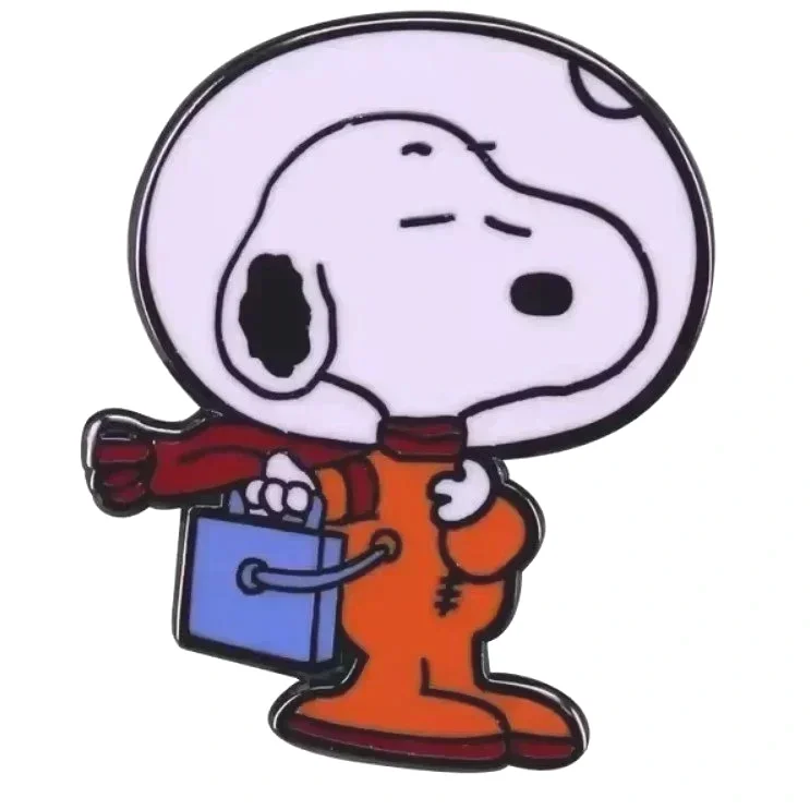Épinglette émaillée Snoopy astronaute