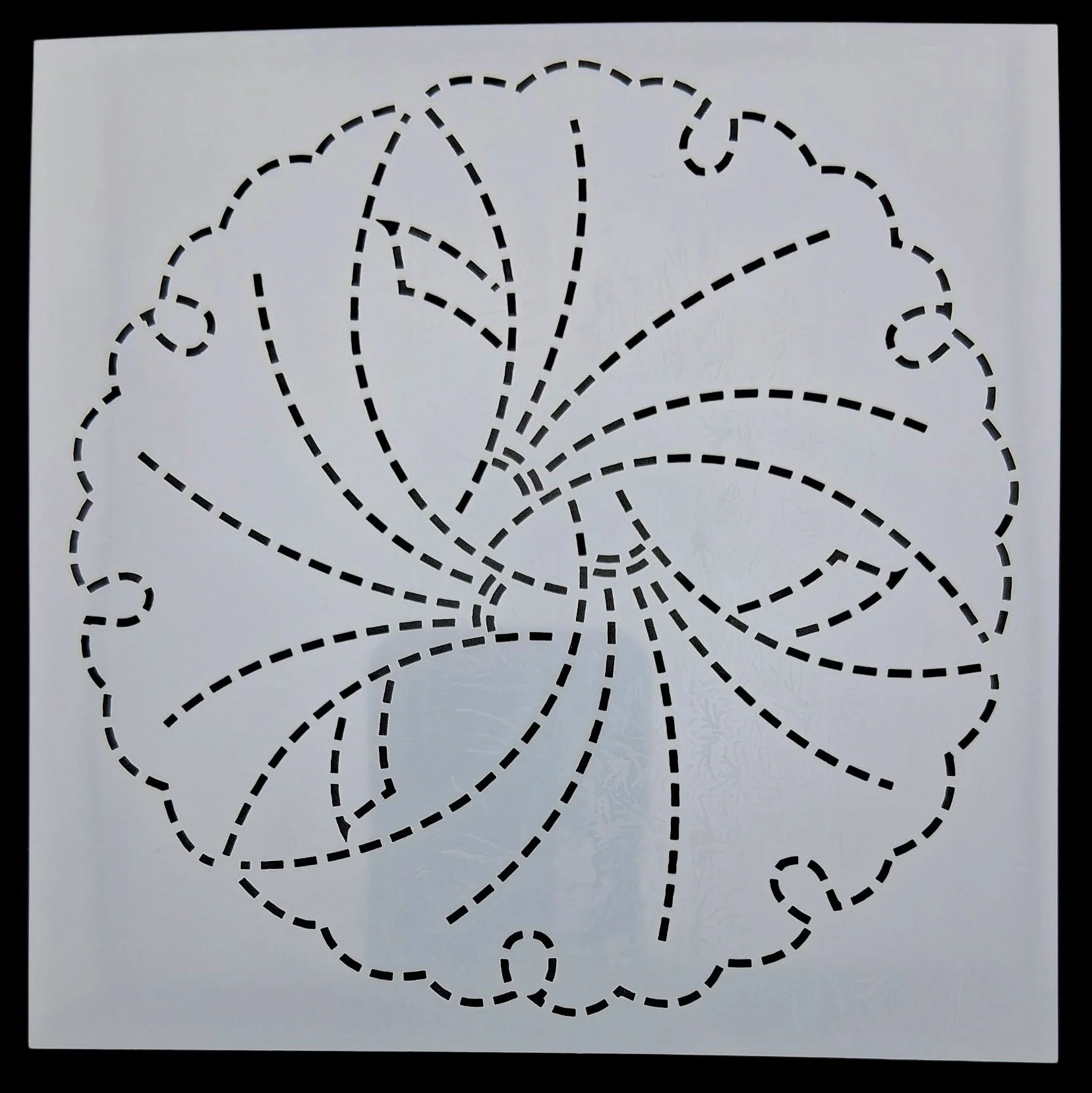 Pochoir carré en plastique pour sashiko square plastic stencil