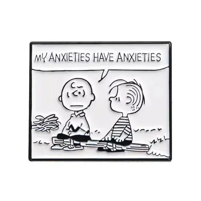 Épinglette émaillée Charlie Brown My anxieties have anxieties