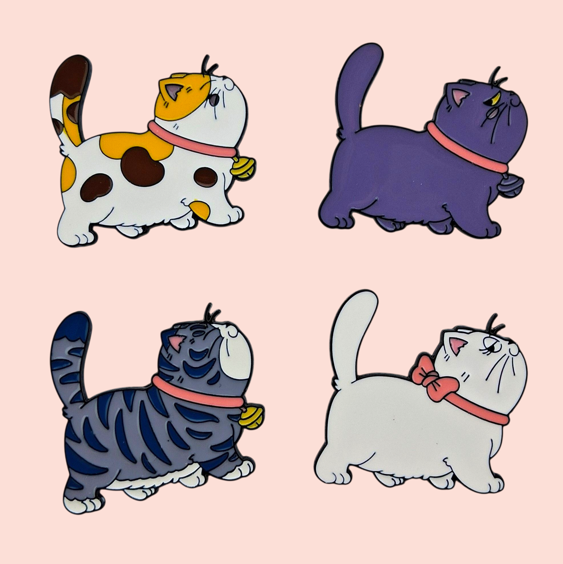 Aimant à aiguilles chat coloré colorful cat needle minder