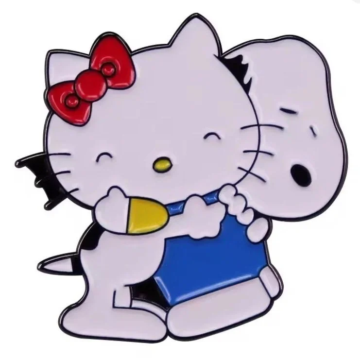 Épinglettes émaillées Snoopy and Hello Kitty pin