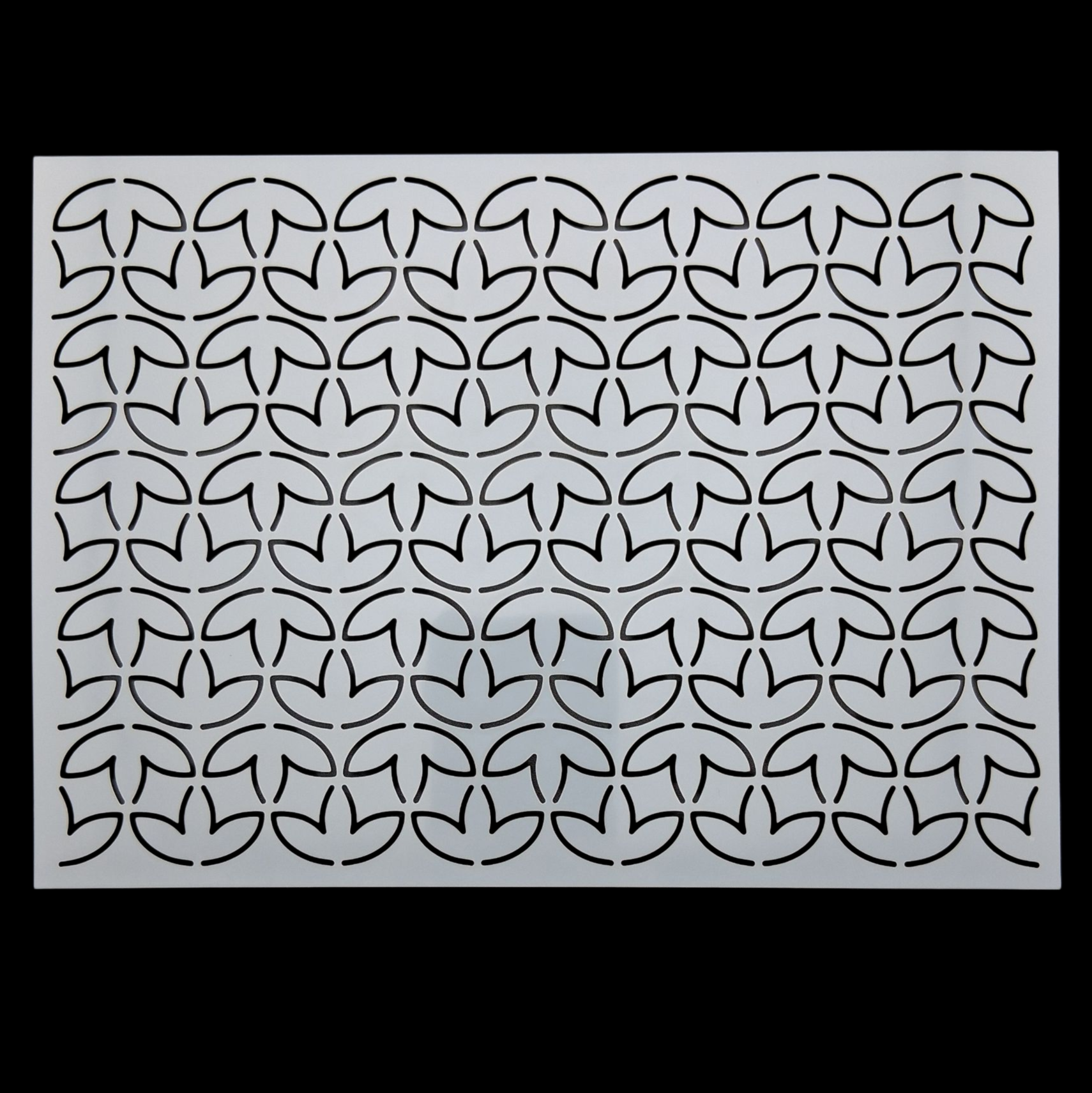 Pochoir en plastique rectangle à sashiko  plastic stencil