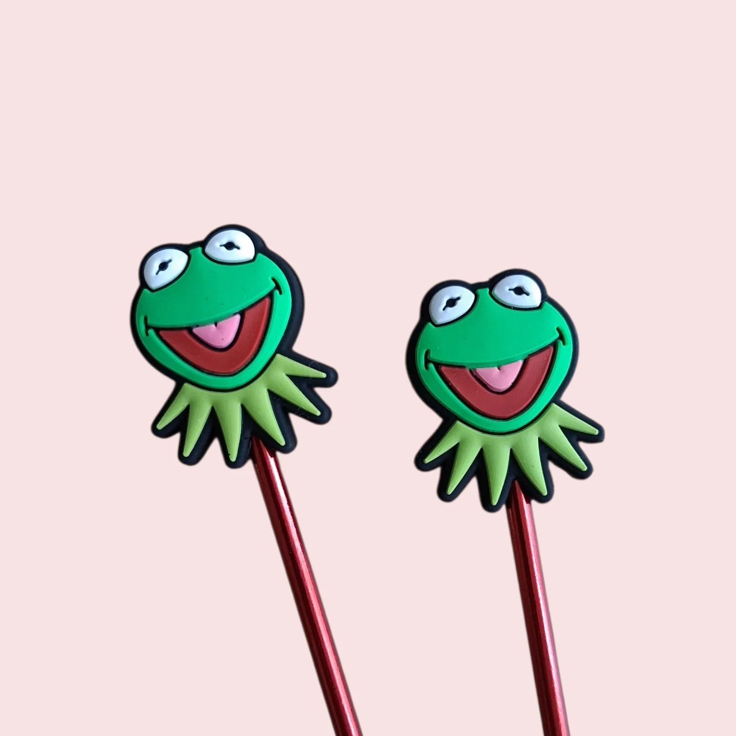 Embouts en silicone pour aiguilles à tricoter Kermit