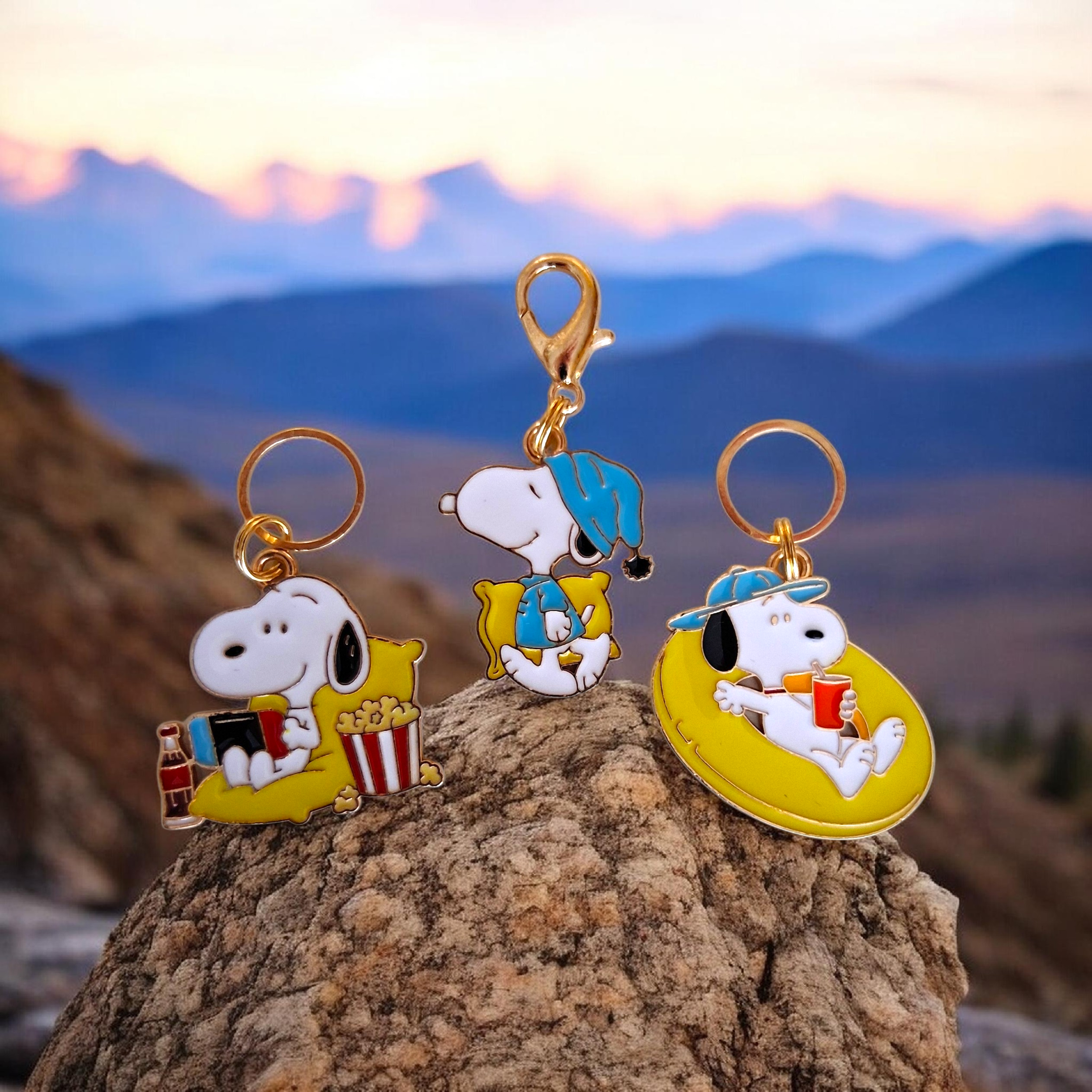 Marqueurs de mailles émaillés Snoopy