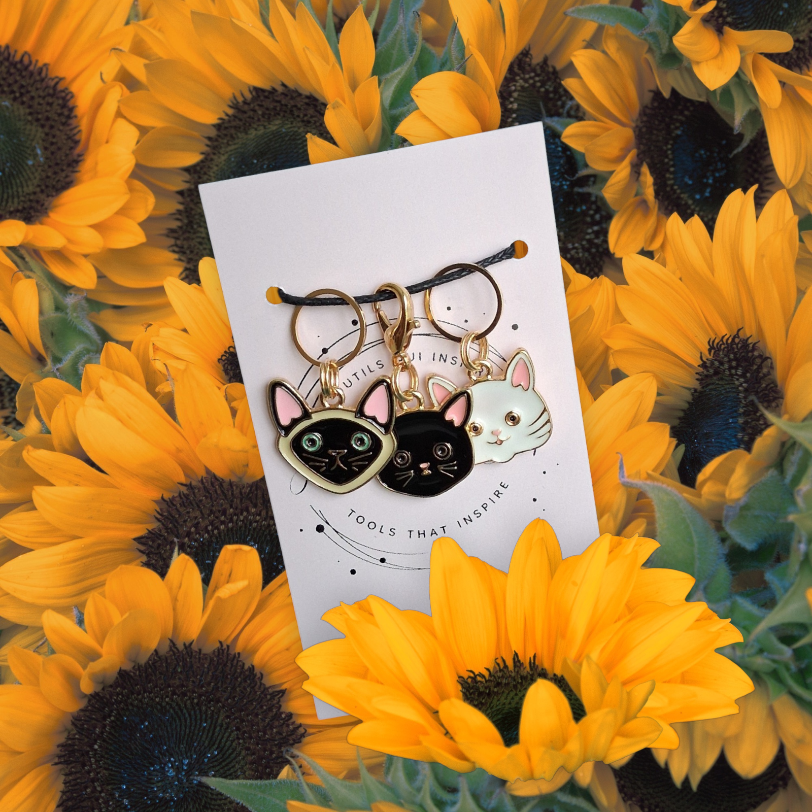 Marqueurs de mailles chats adorables