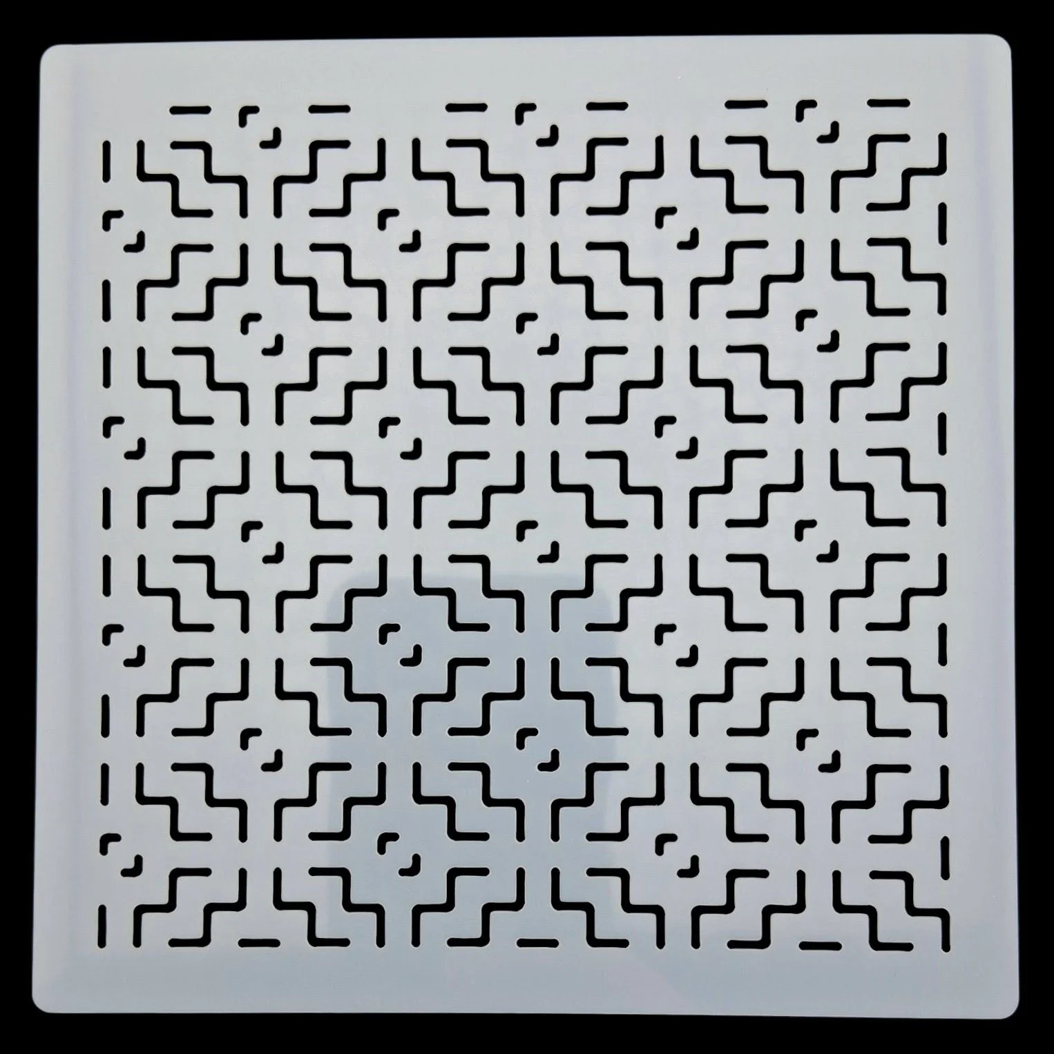 Pochoir carré en plastique pour sashiko square plastic stencil