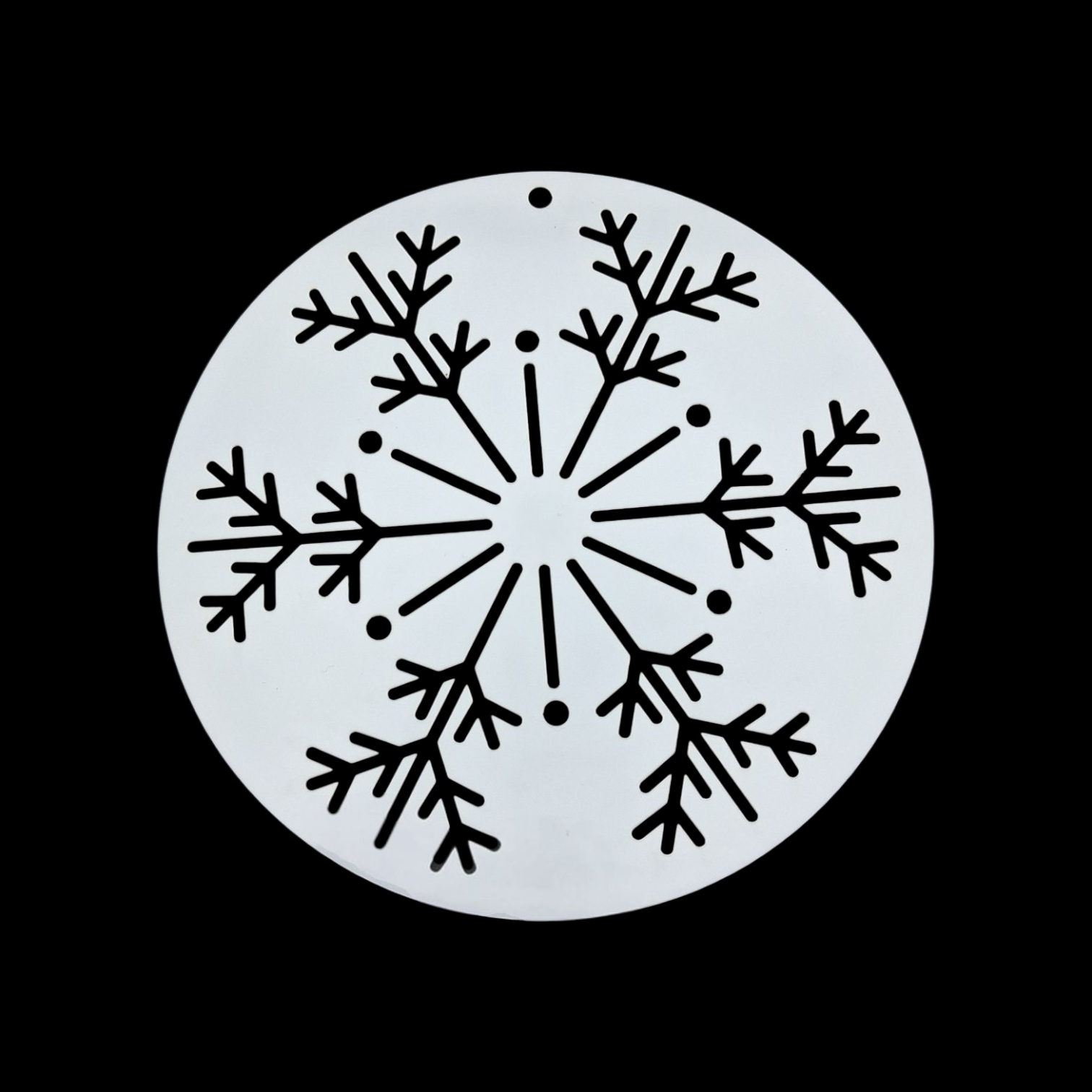 Pochoir rond de flocon de neige en plastique pour sashiko round snowflake plastic stencil