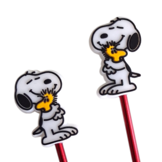Embouts en silicone pour aiguilles à tricoter Charlie Brown Snoopy Woodstock Peanuts knitting needles silicone tips