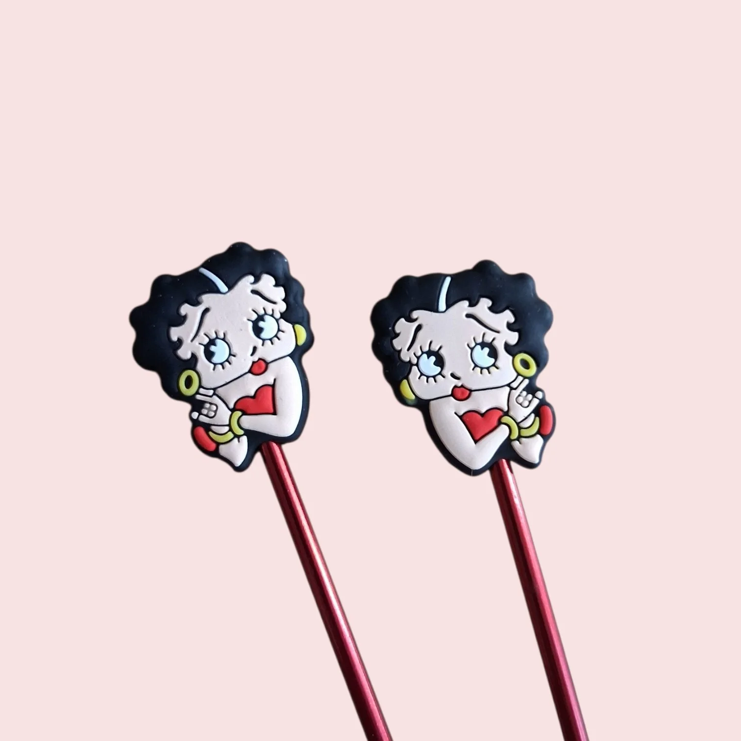 Embouts en silicone pour aiguilles à tricoter Betty Boop